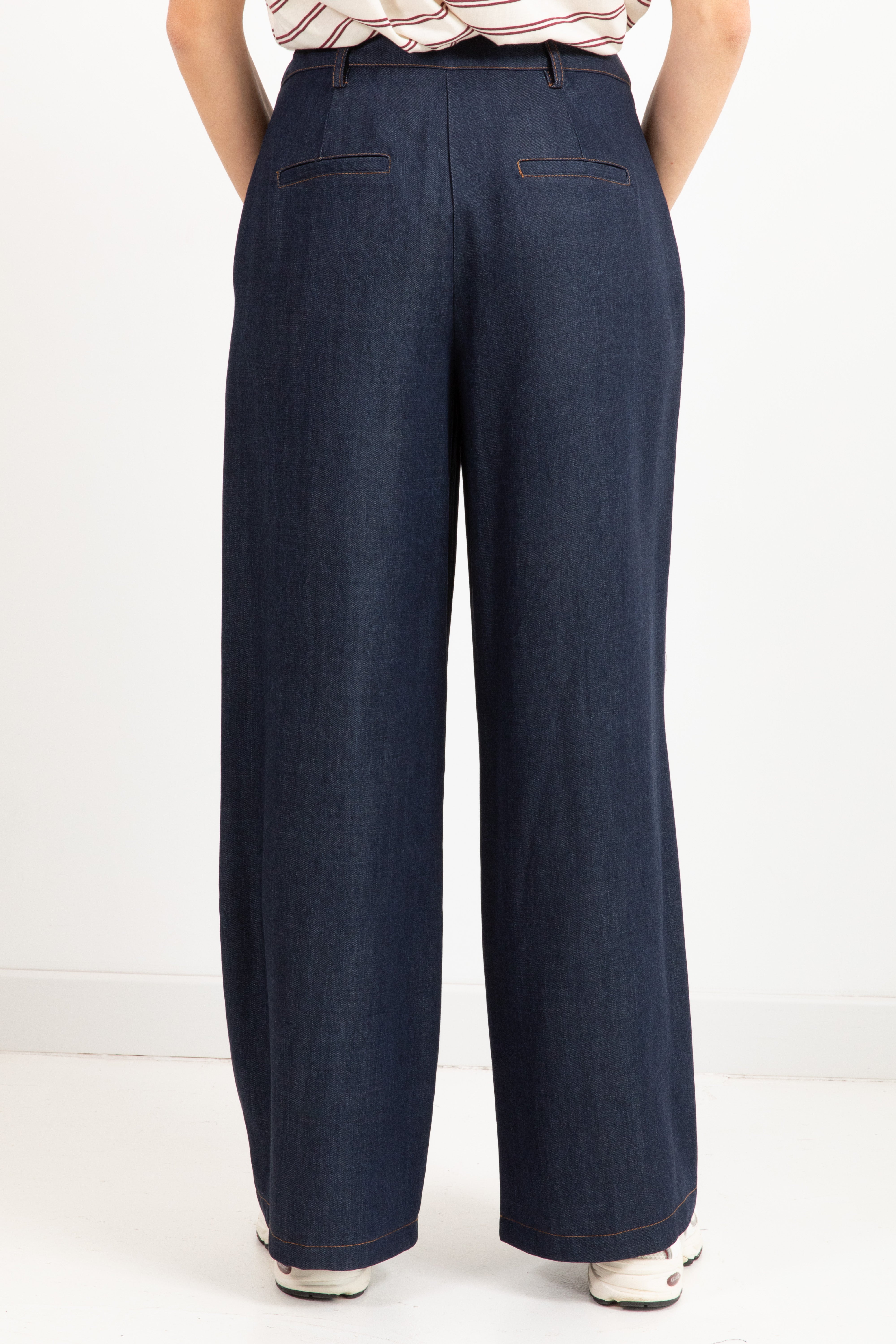 Jeans gamba larga con coulisse Dixie