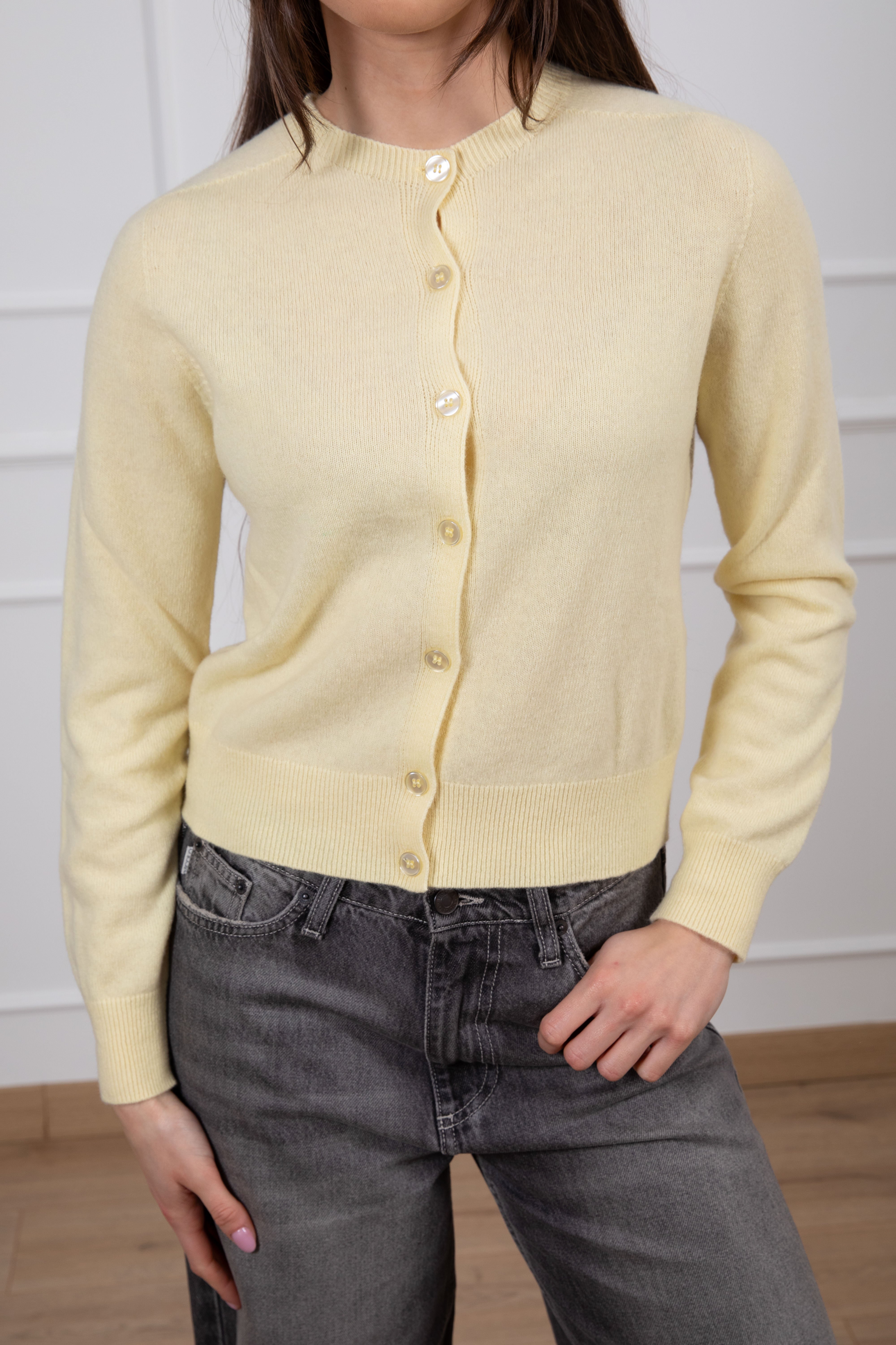 Cardigan girocollo 100% lana Tensione IN