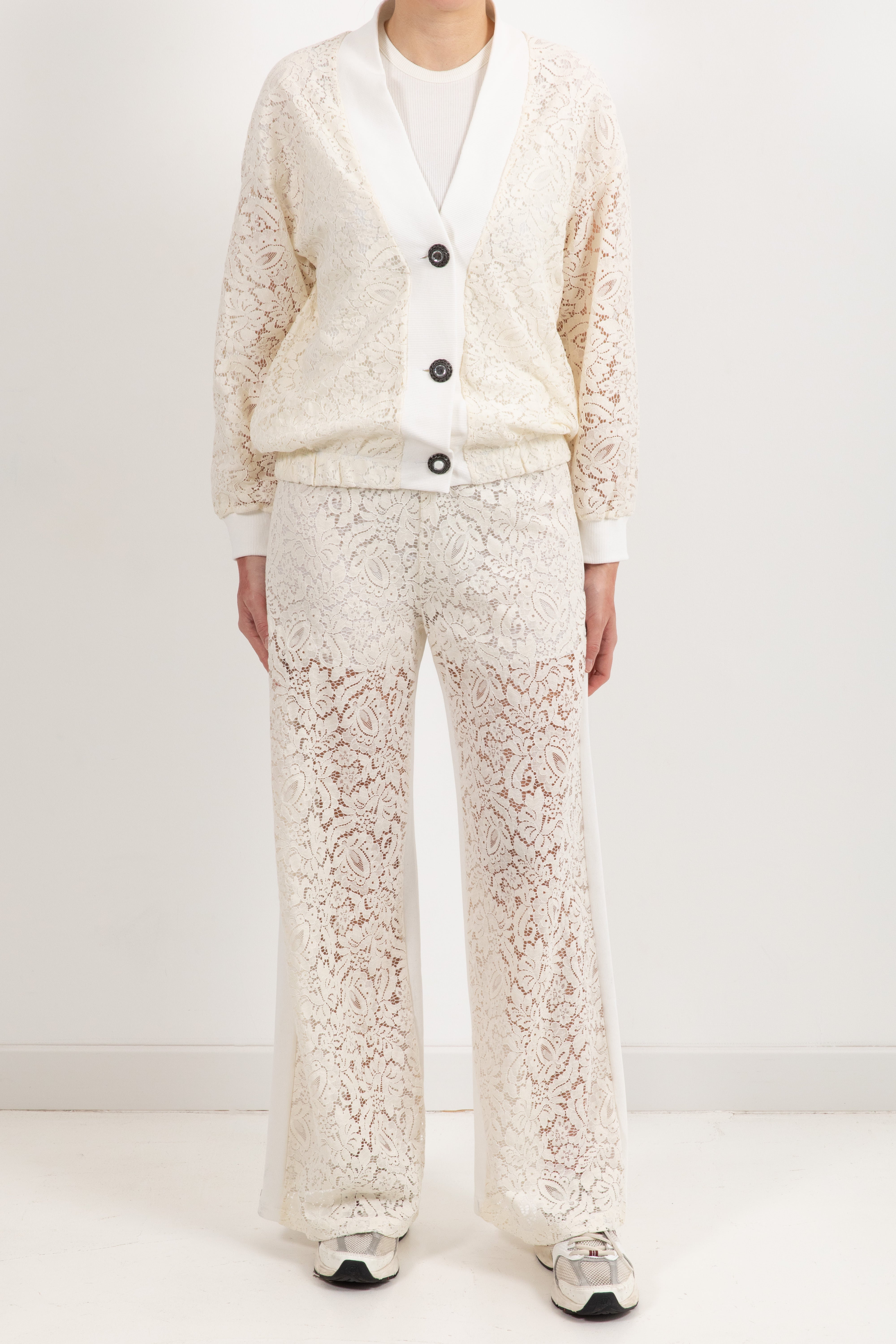 Coordinato in felpa pantalone e bomber con pizzo Susy Mix