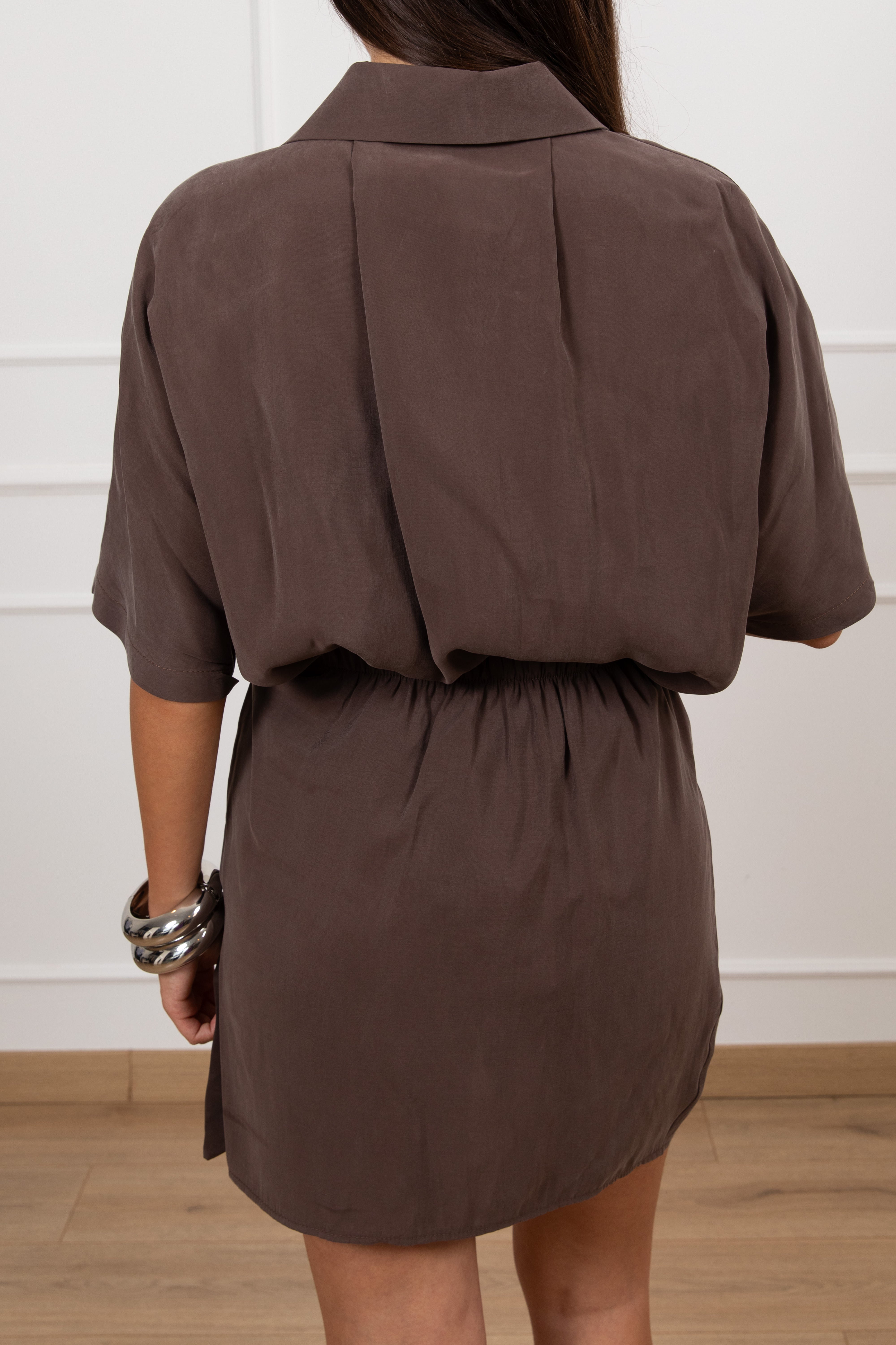 Camicia in cupro con tasca paillettes Susy Mix