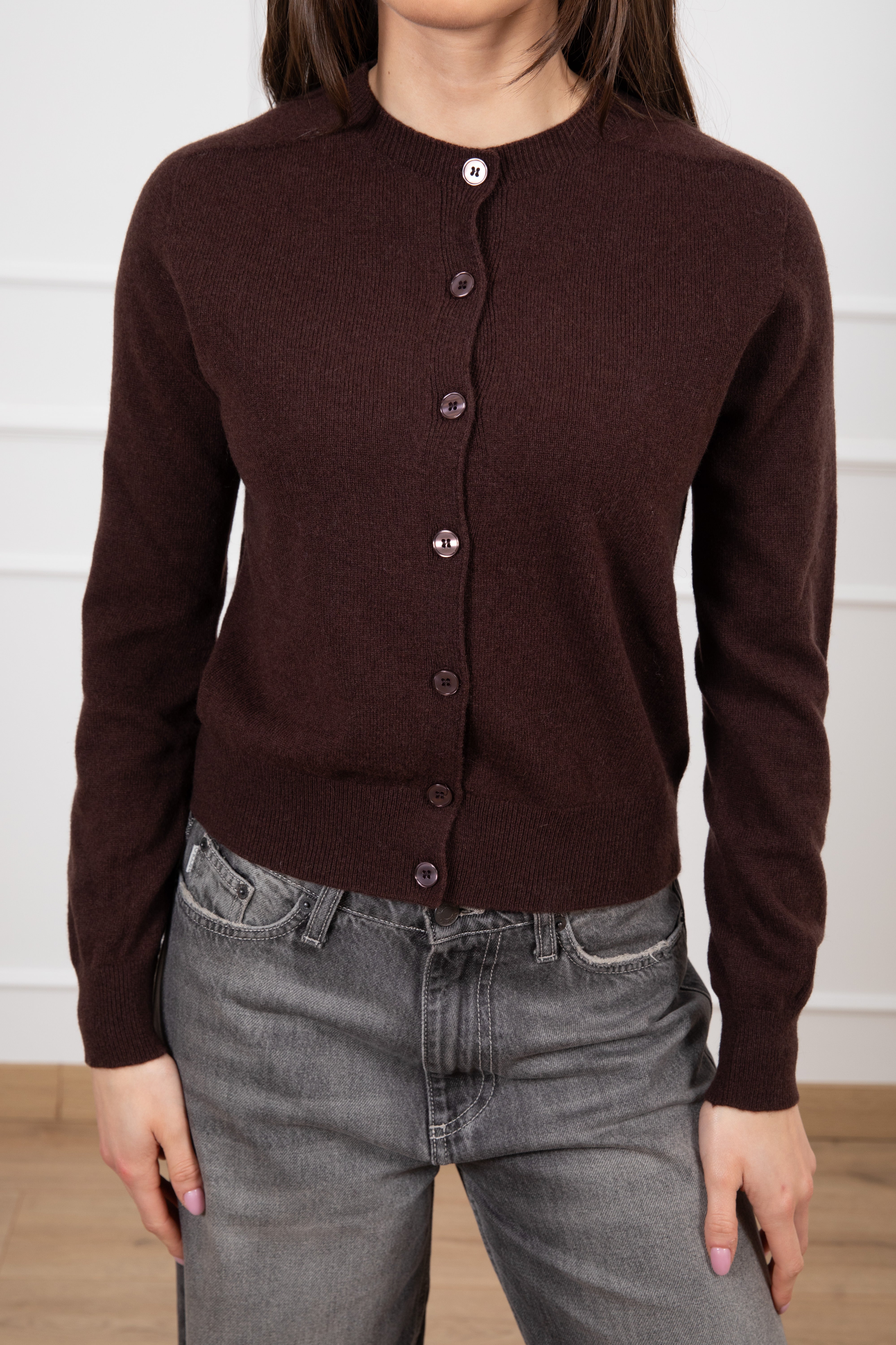 Cardigan girocollo 100% lana Tensione IN