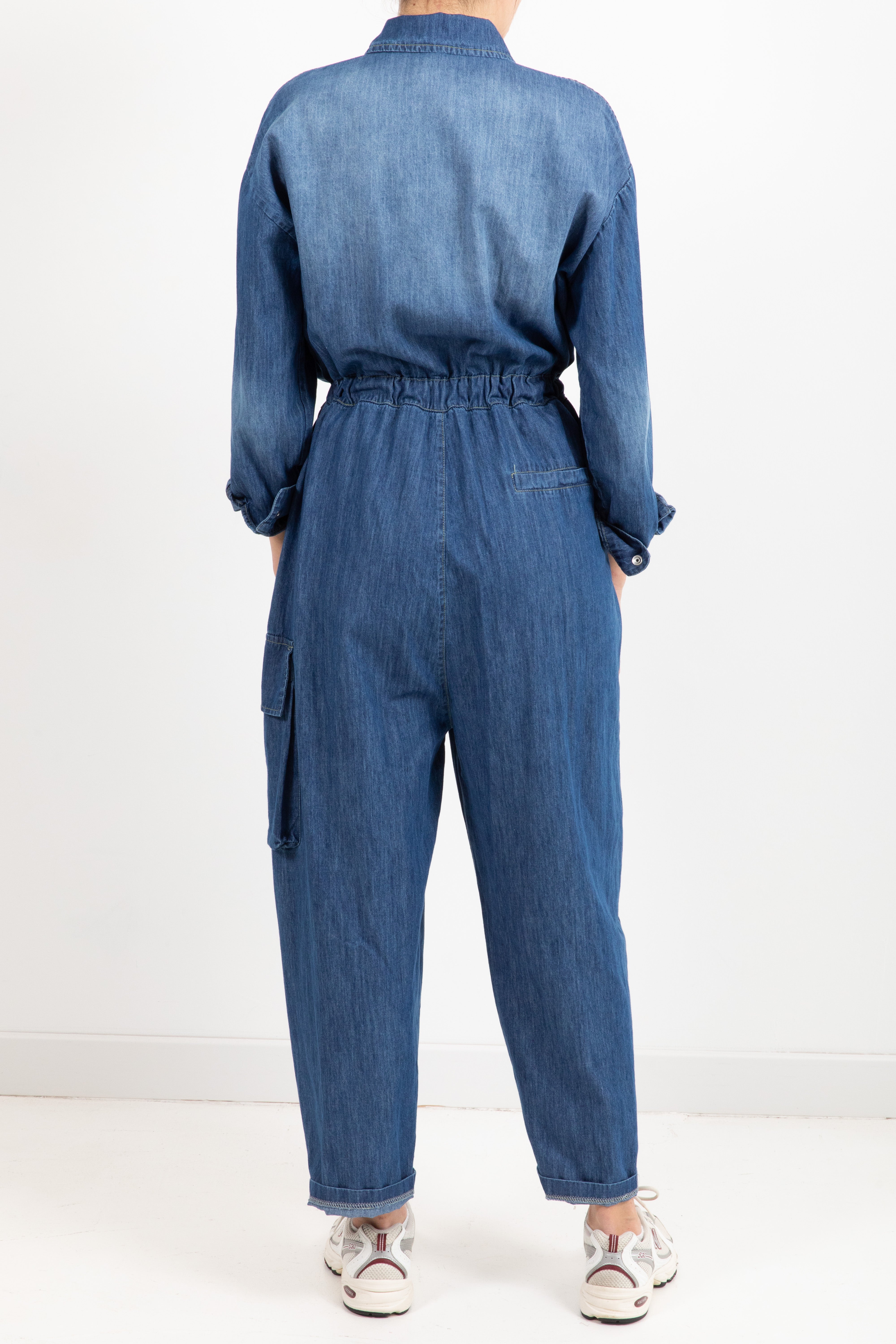 Jumpsuit cargo in chambrix Susy Mix