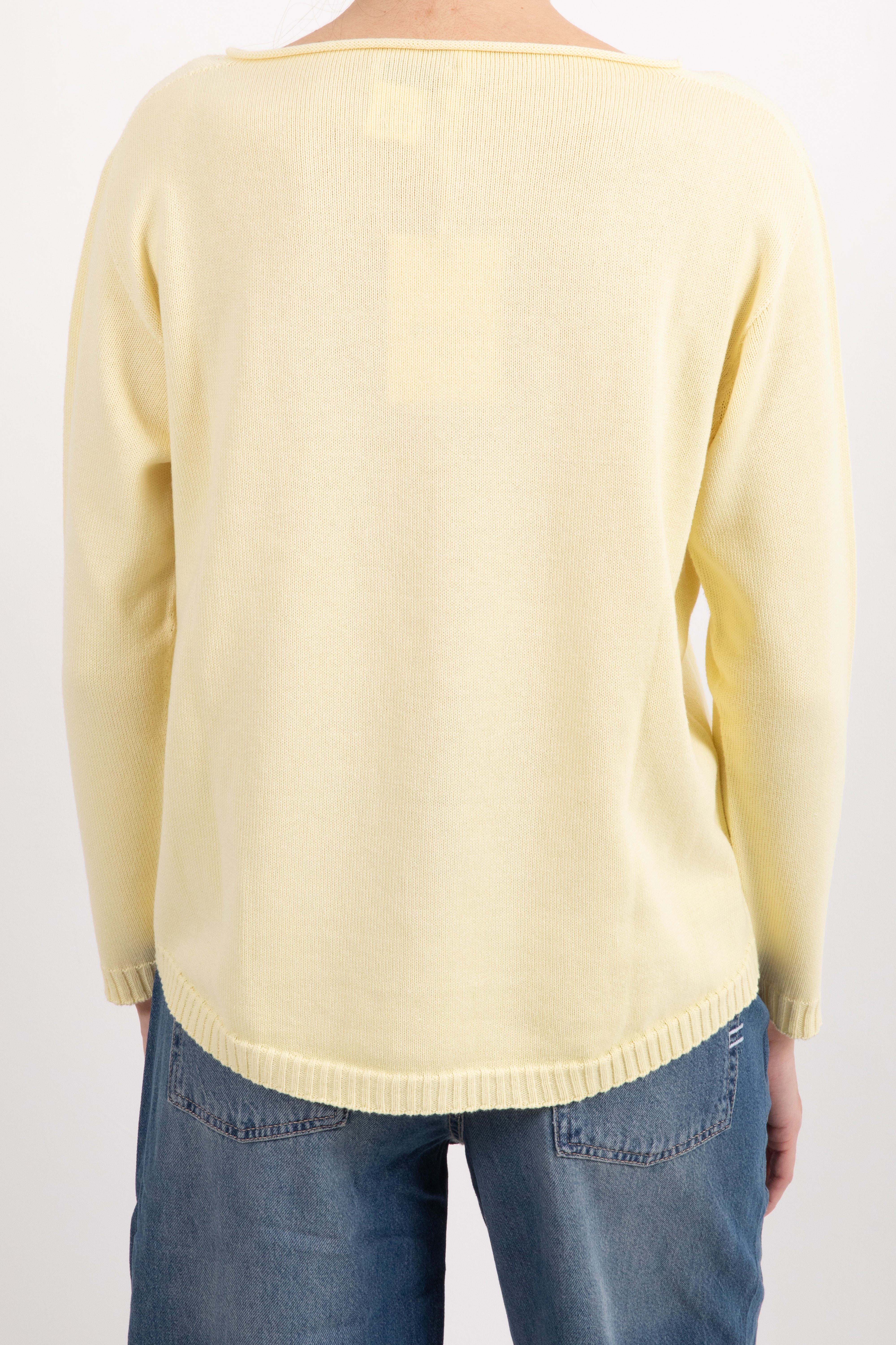 Maglia scollo a barchetta con fondo stondato Susy Mix