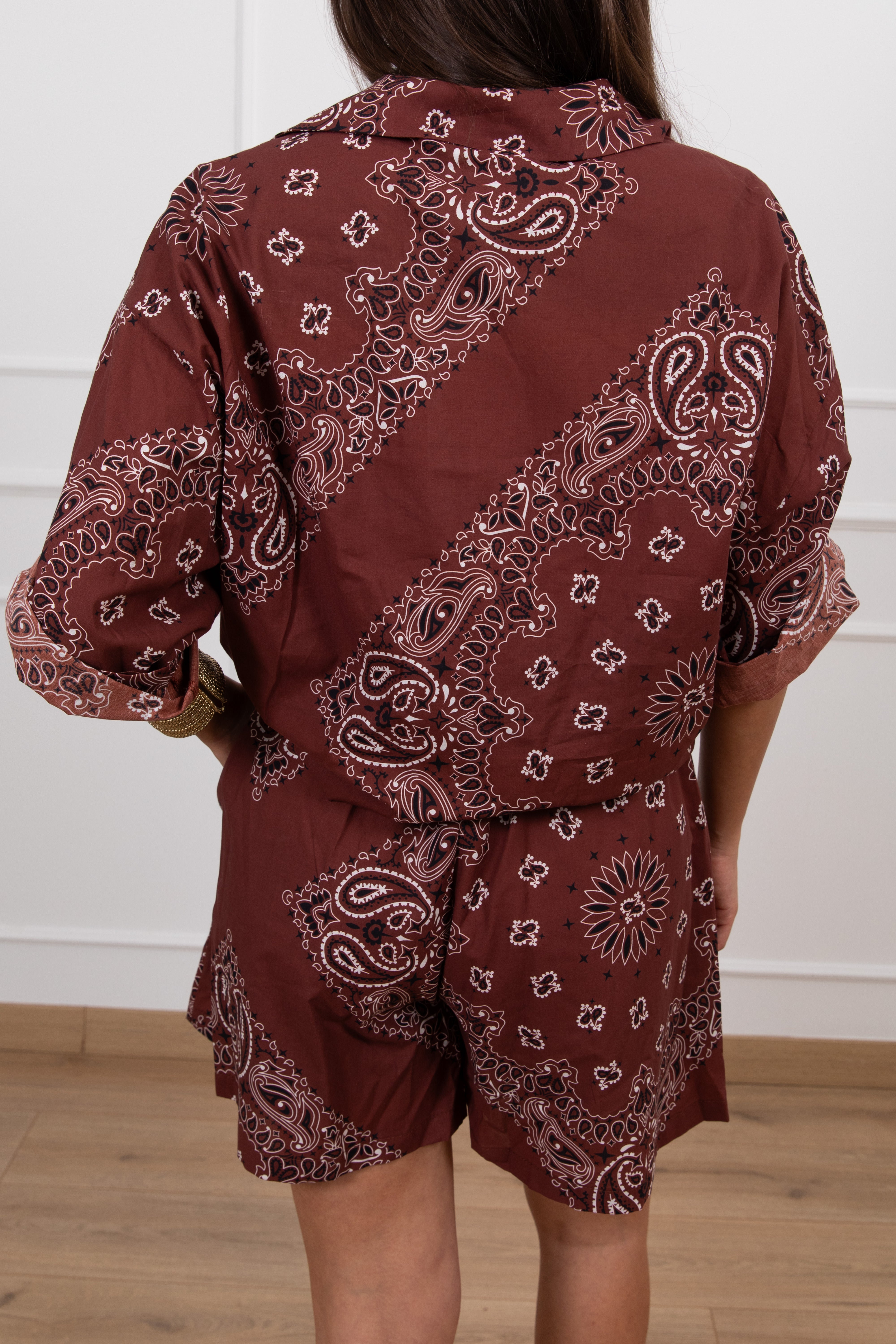 Coordinato camicia e shorts fantasia bandana Susy Mix