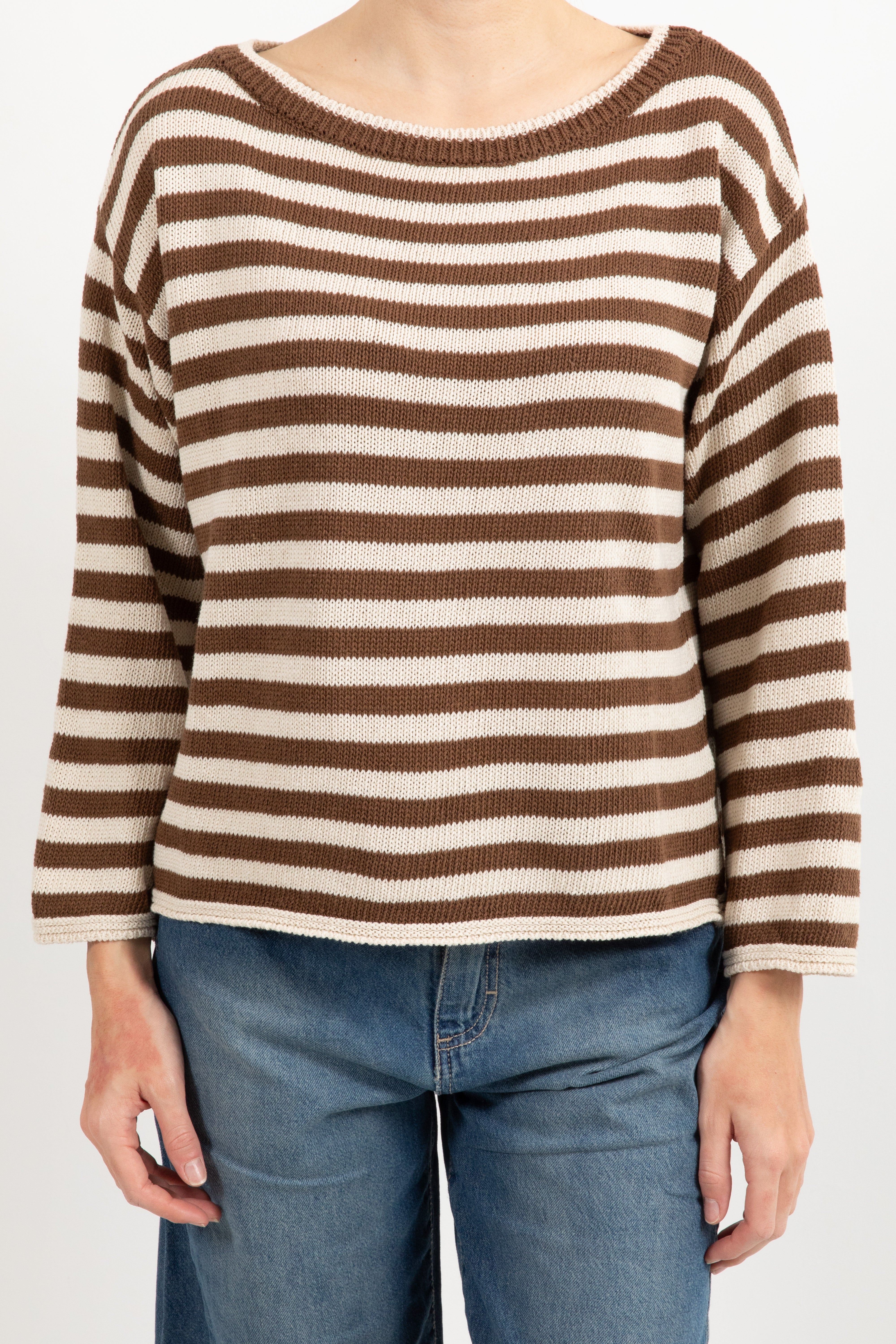 Maglia a righe con scollo a barchetta Susy Mix