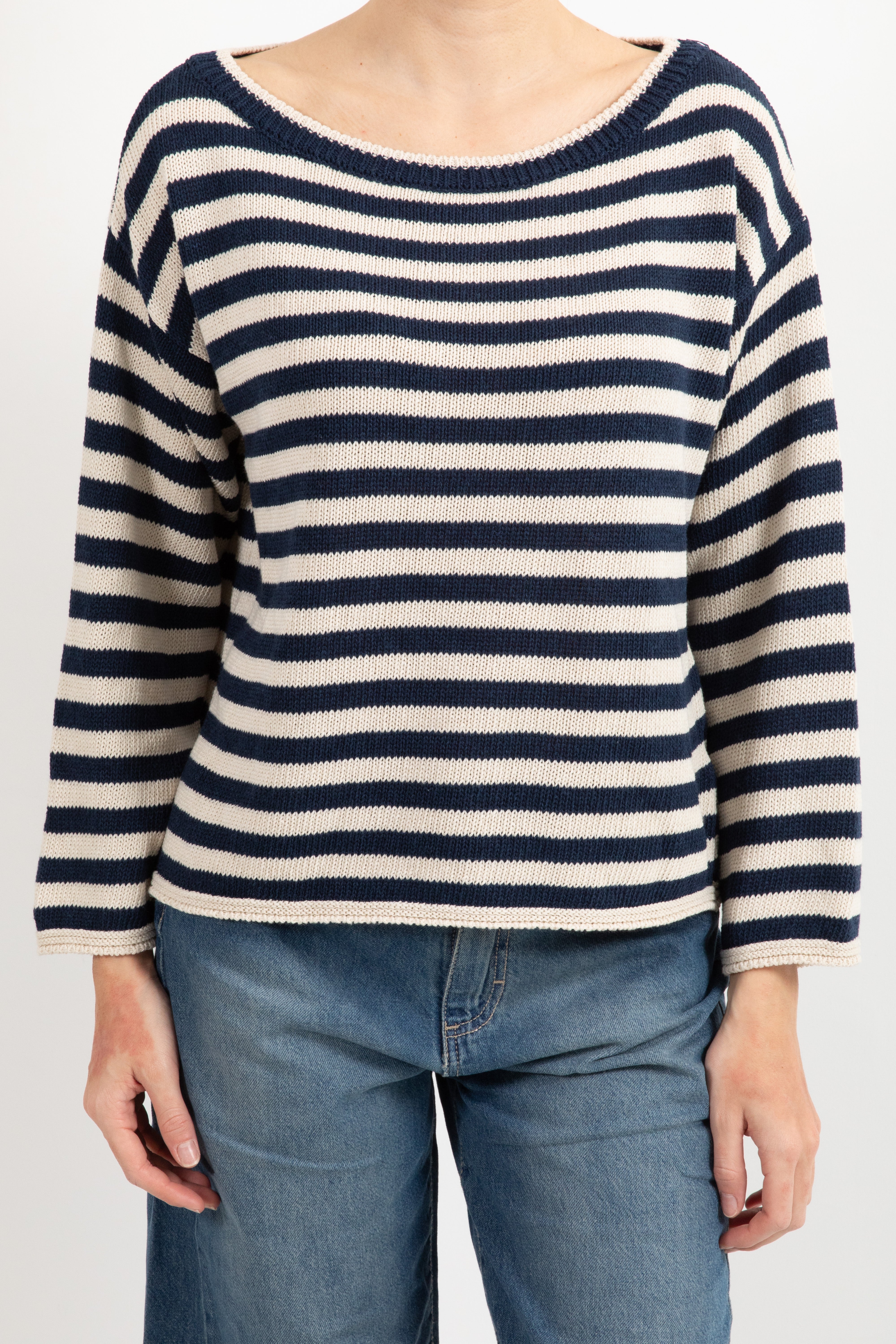 Maglia a righe con scollo a barchetta Susy Mix