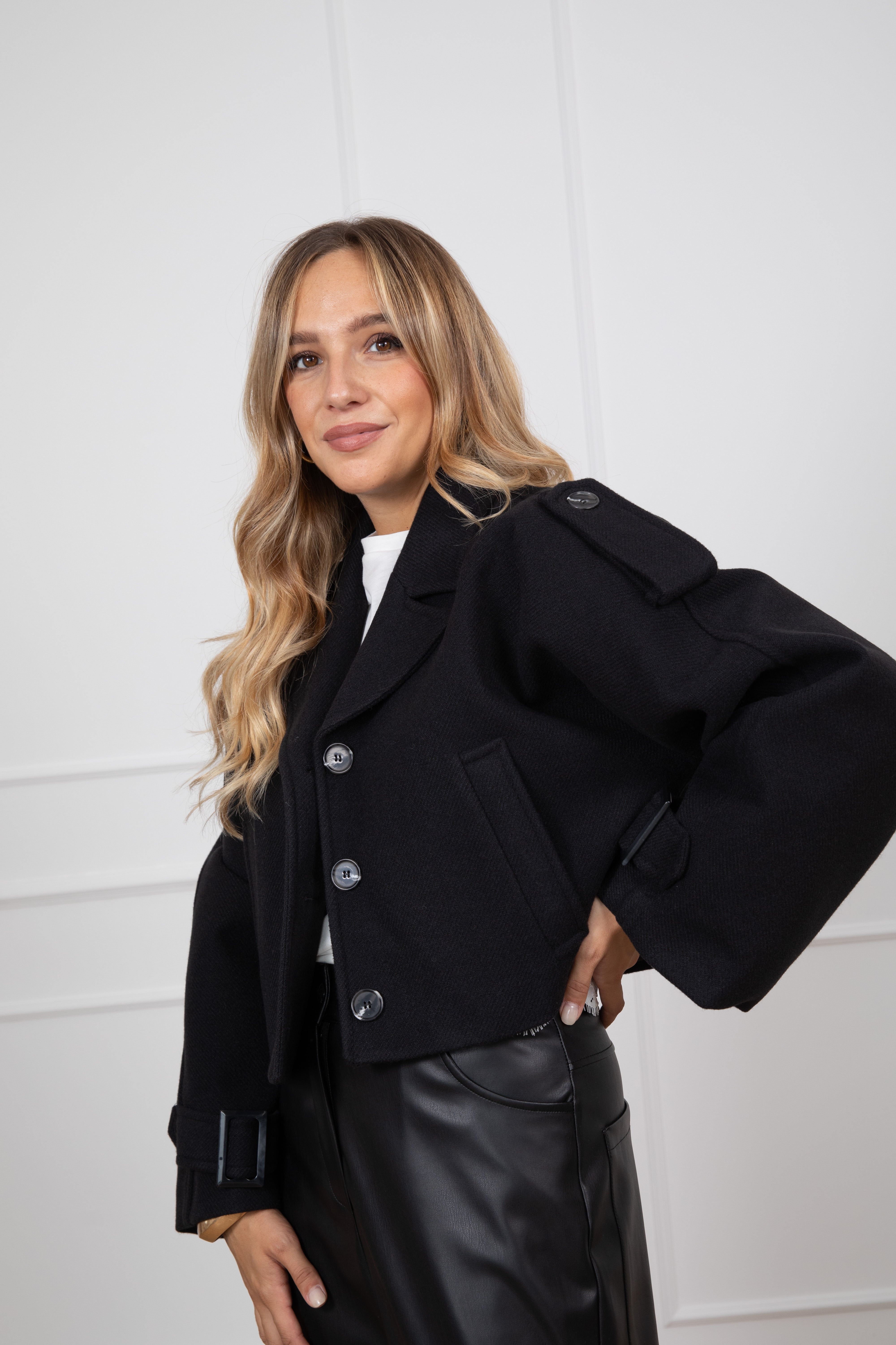 Cappotto-trench cropped ViCOLO