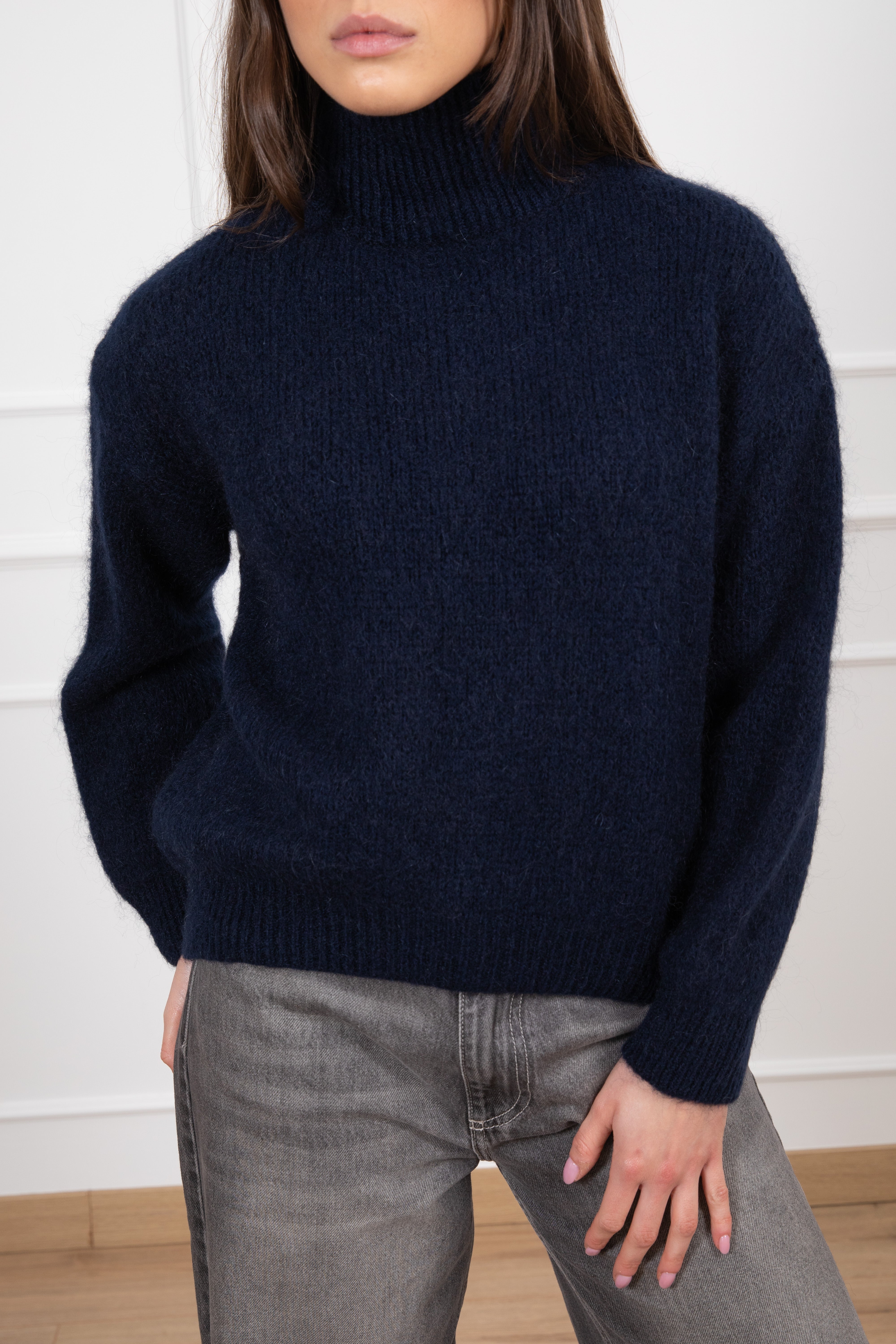 Pull in mohair a collo alto Dixie