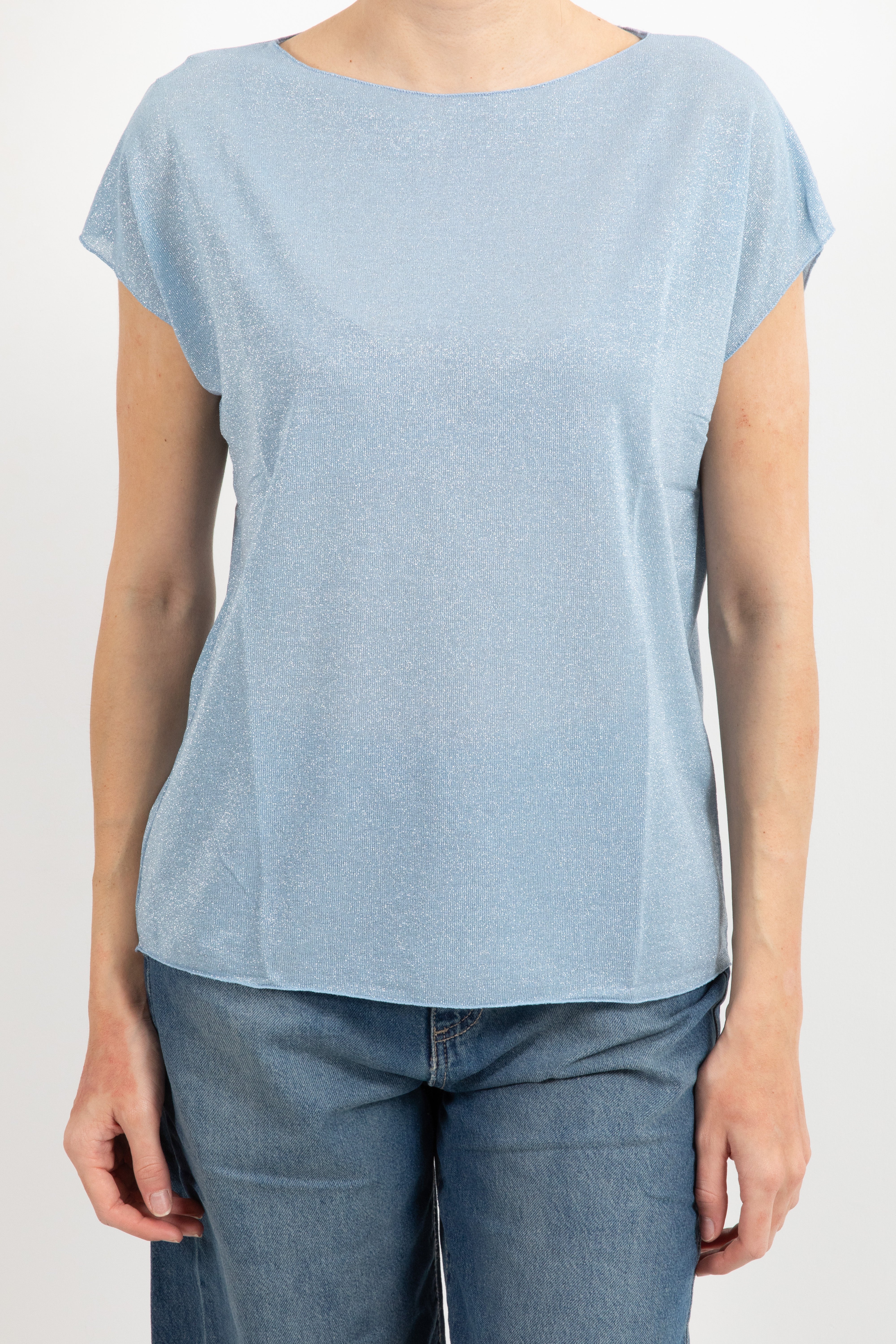 Blusa a manica corta in lurex Susy Mix