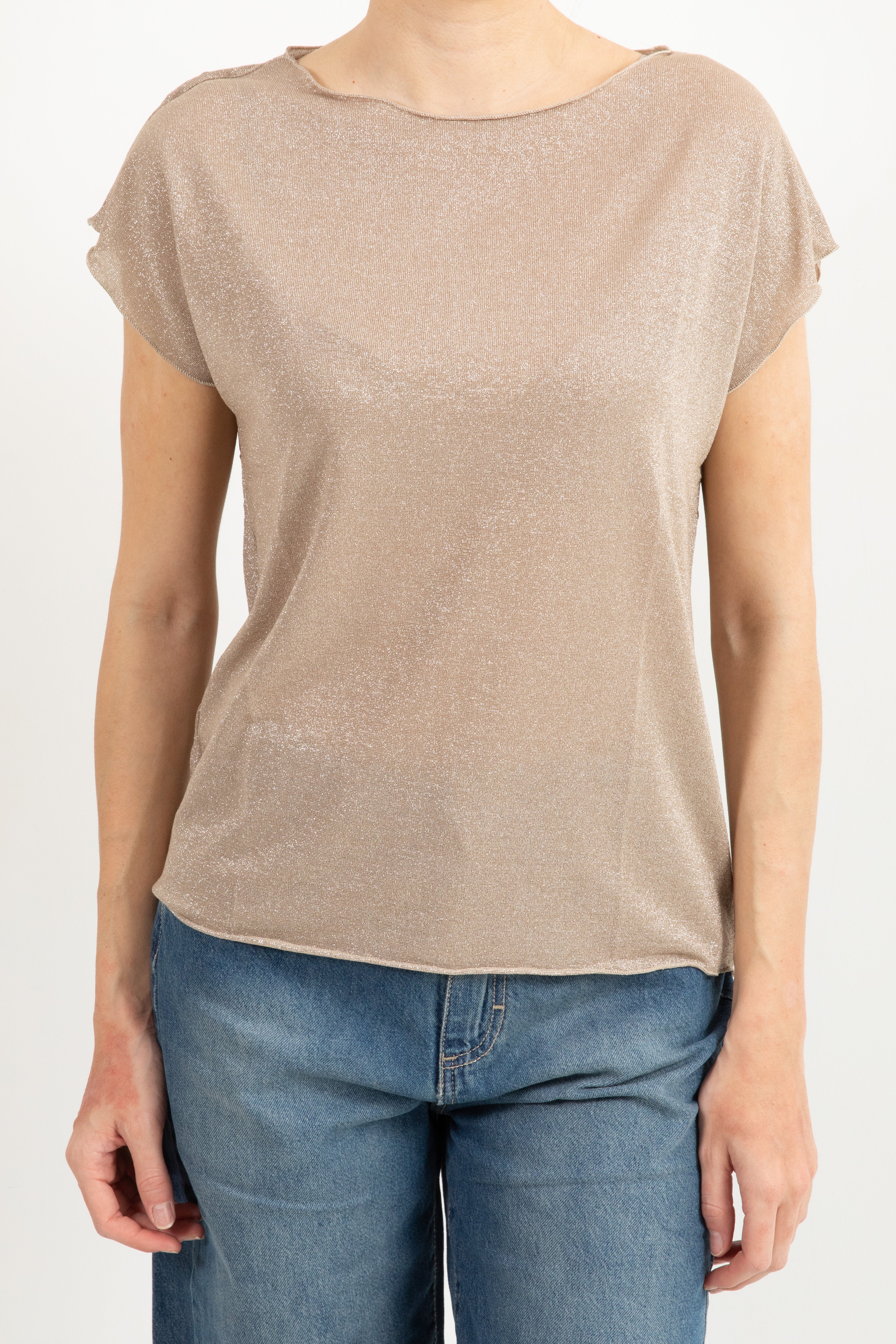 Blusa a manica corta in lurex Susy Mix
