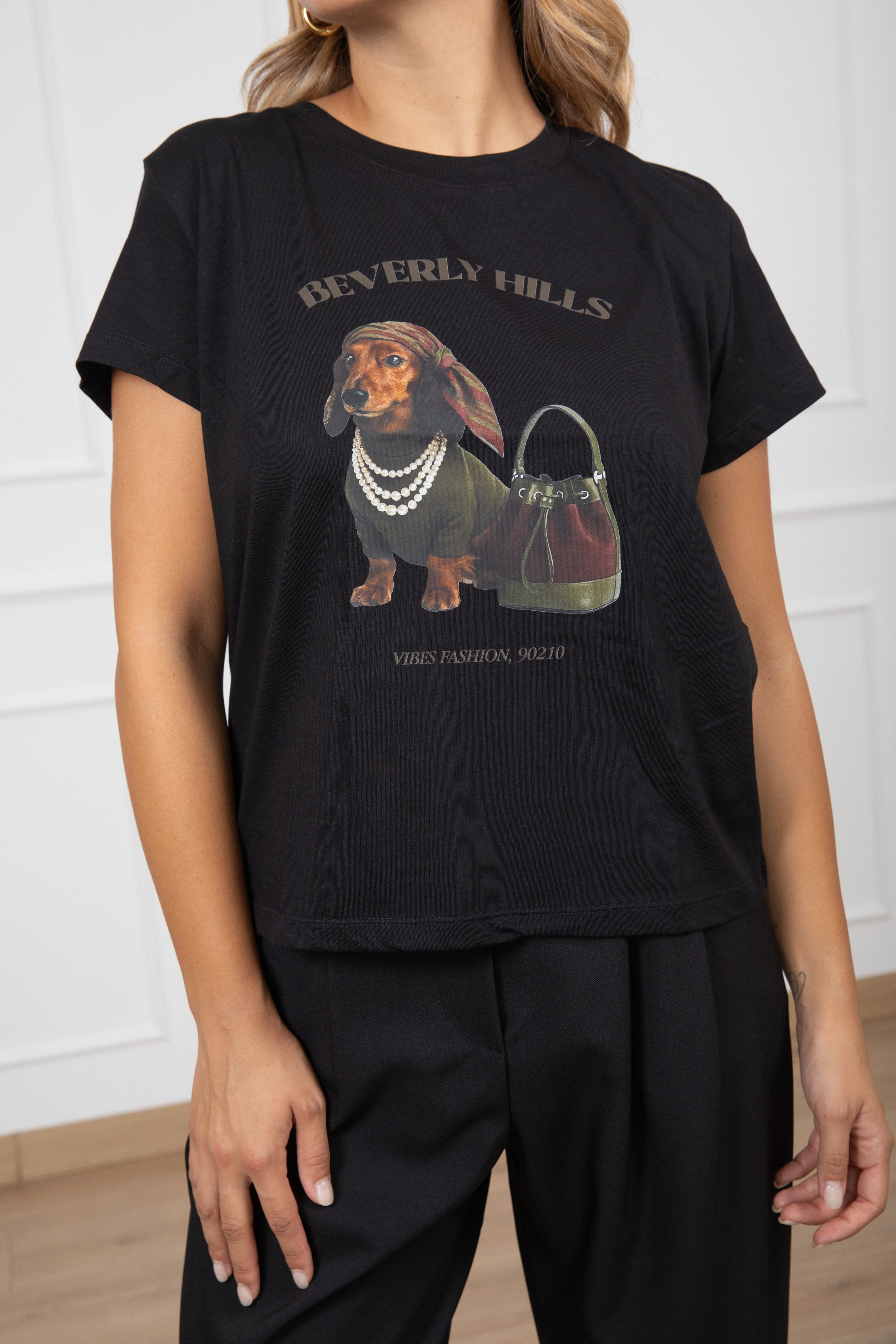 T-shirt bassotto "Beverly Hills" Susy Mix