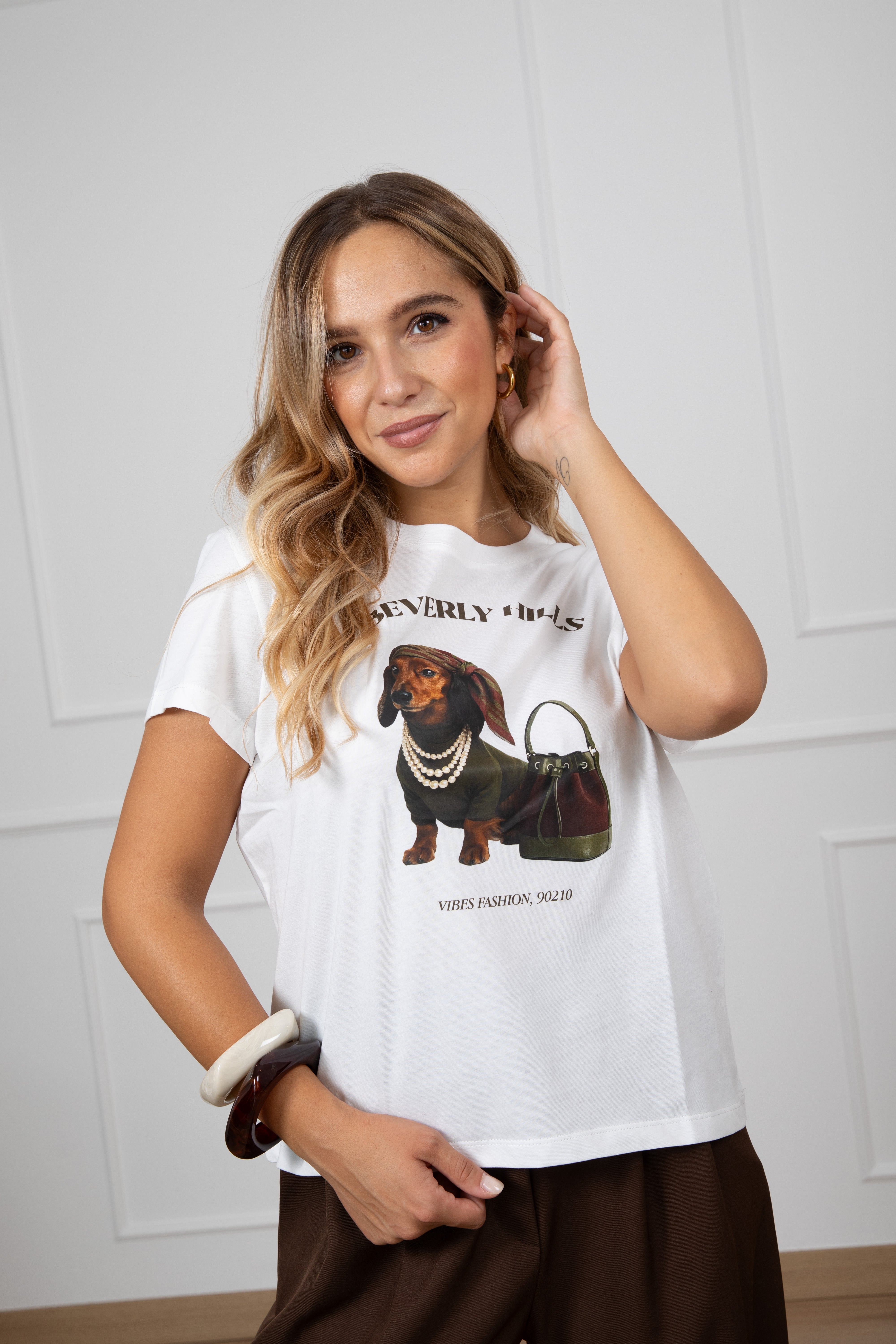 T-shirt bassotto "Beverly Hills" Susy Mix