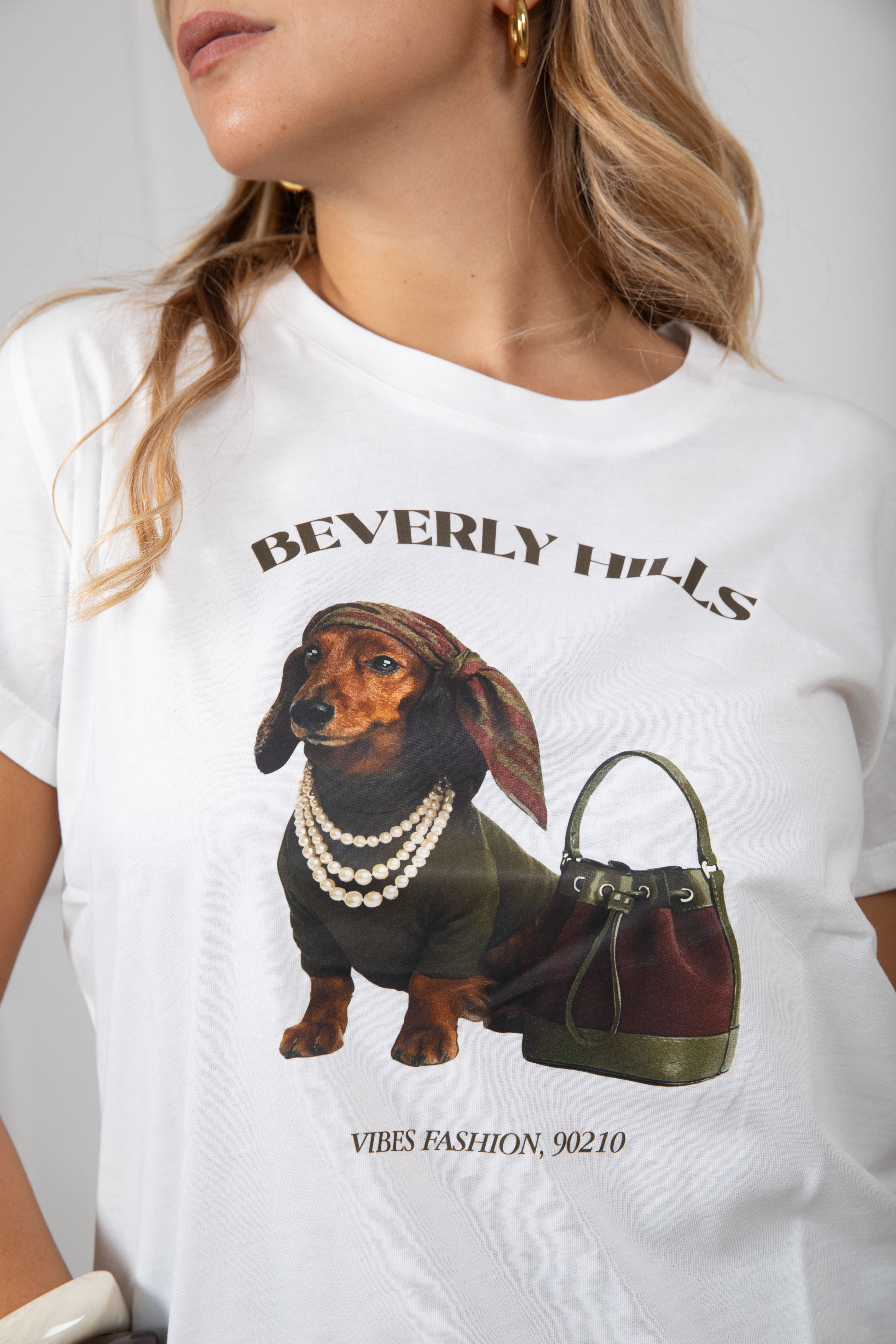 T-shirt bassotto "Beverly Hills" Susy Mix