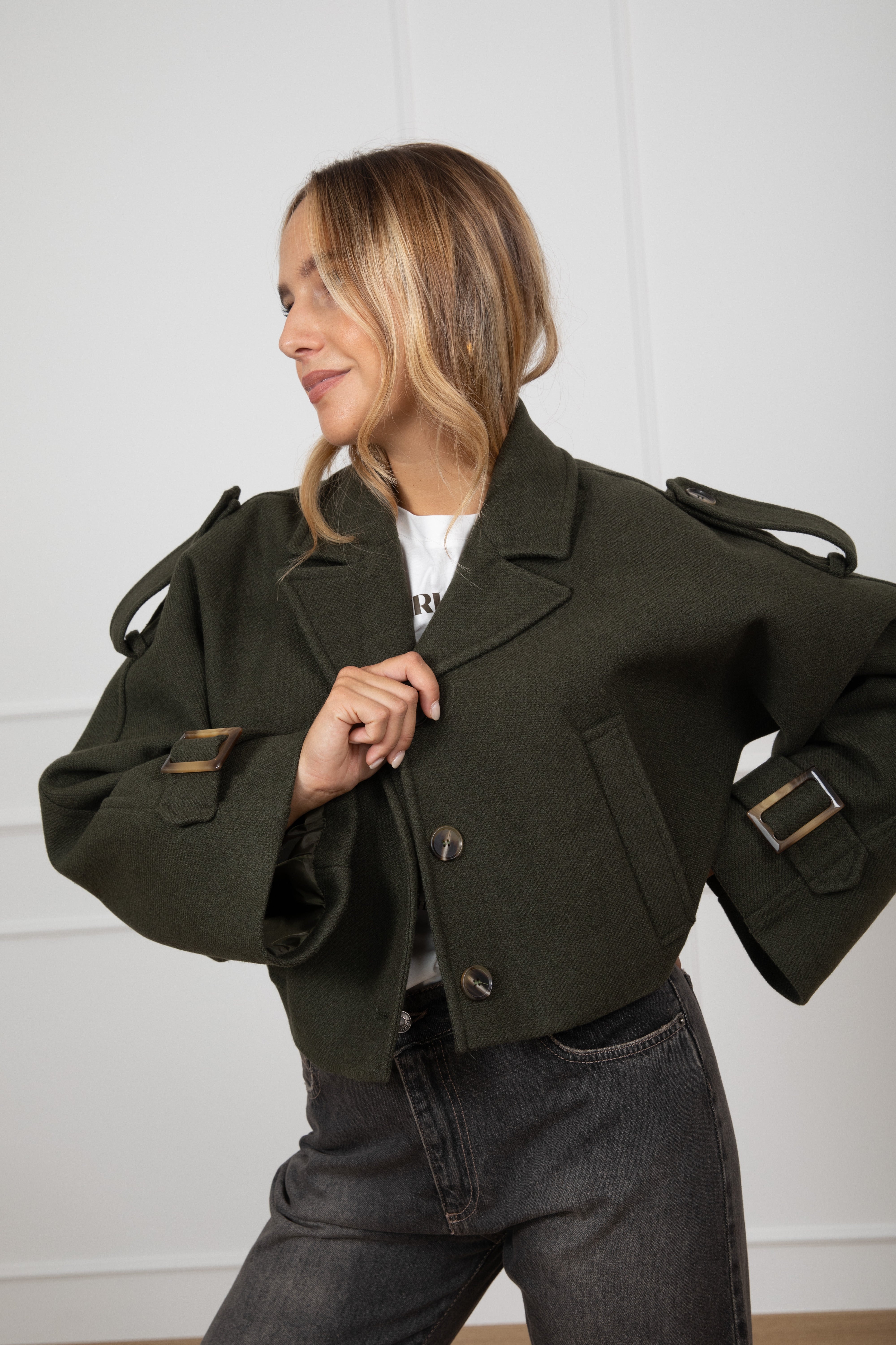 Cappotto-trench cropped ViCOLO
