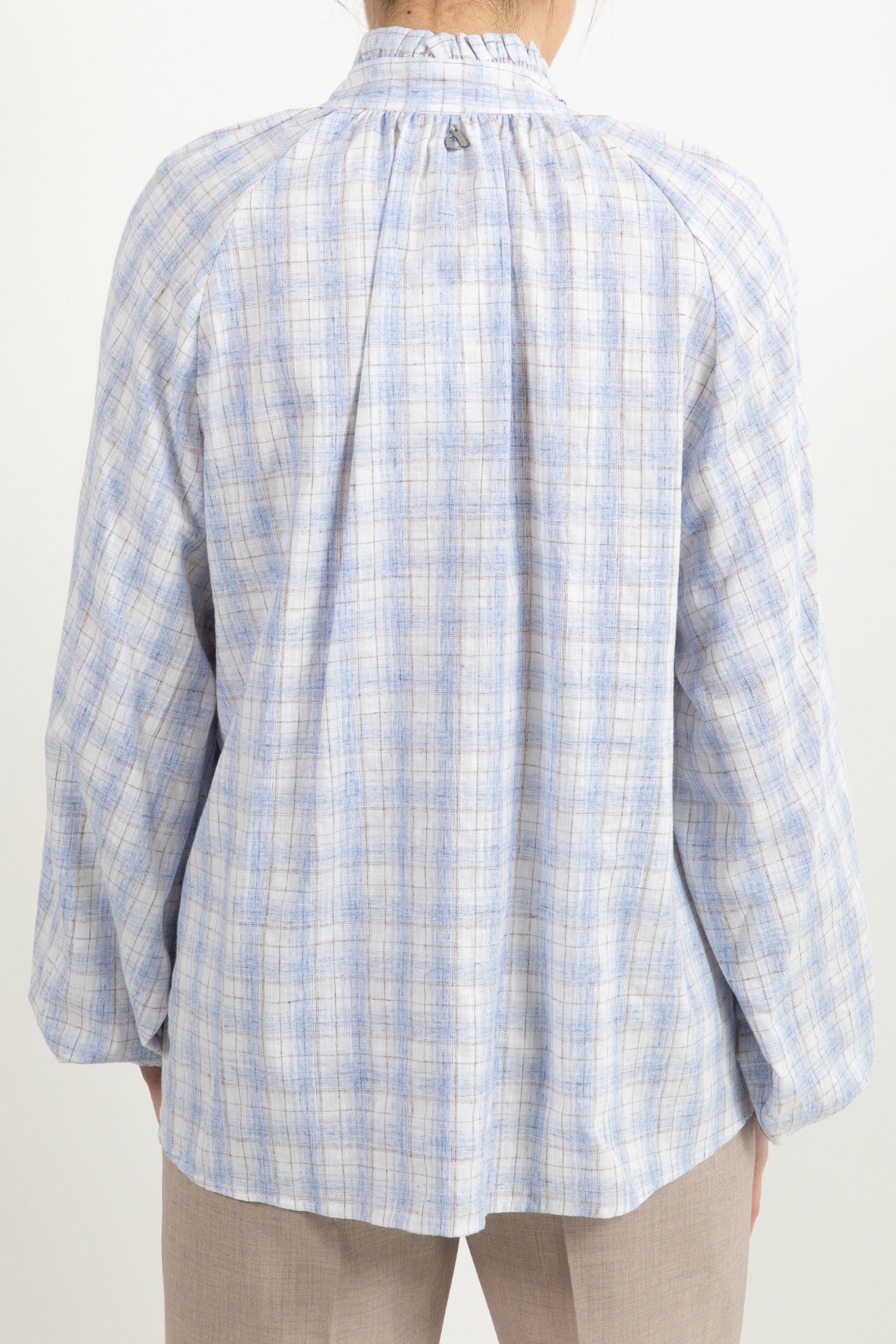 Camicia check con laccio e pietre Dixie