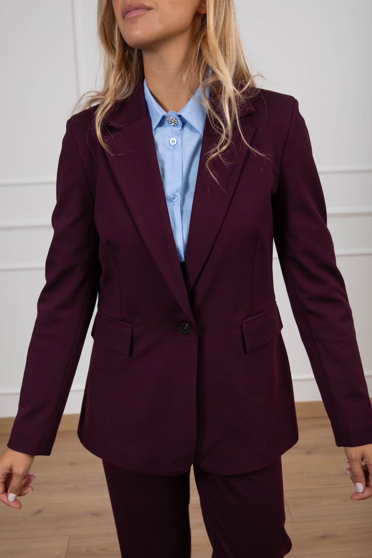Giacca regular-fit in punto milano variante bordeaux Tensione IN