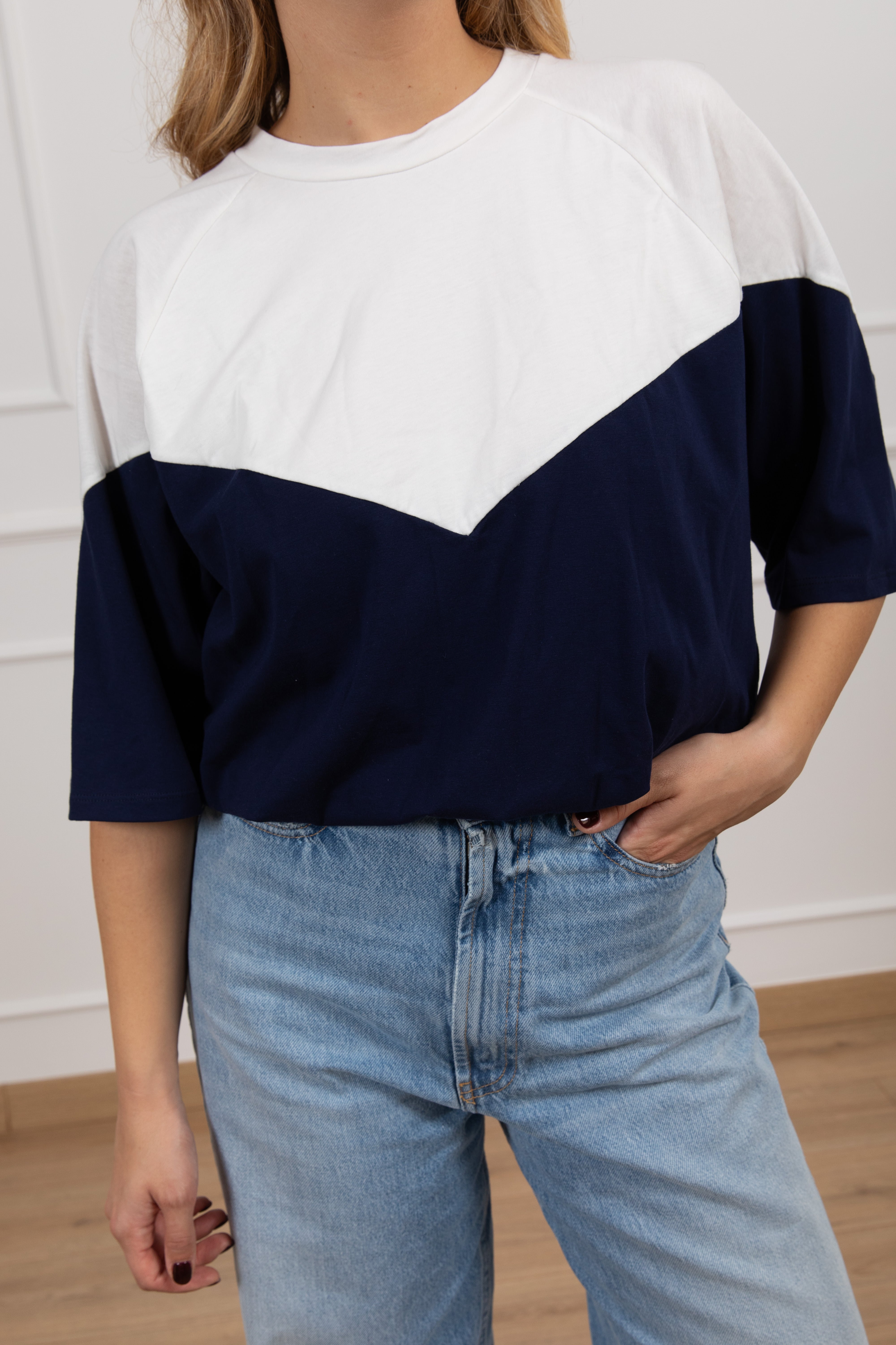 T-shirt bi-color con fondo a palloncino Tensione IN