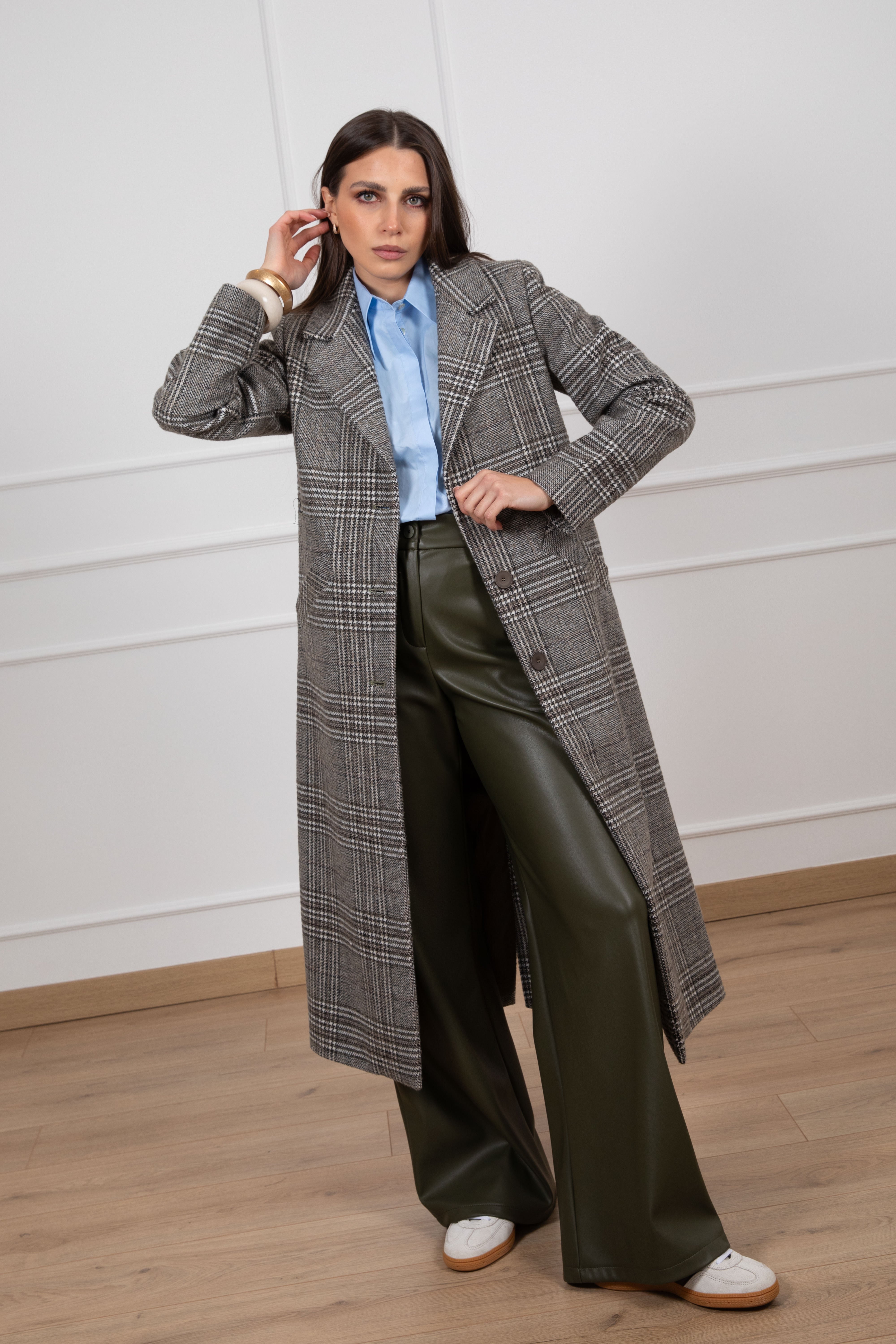 Cappotto lungo principe di galles Susy Mix