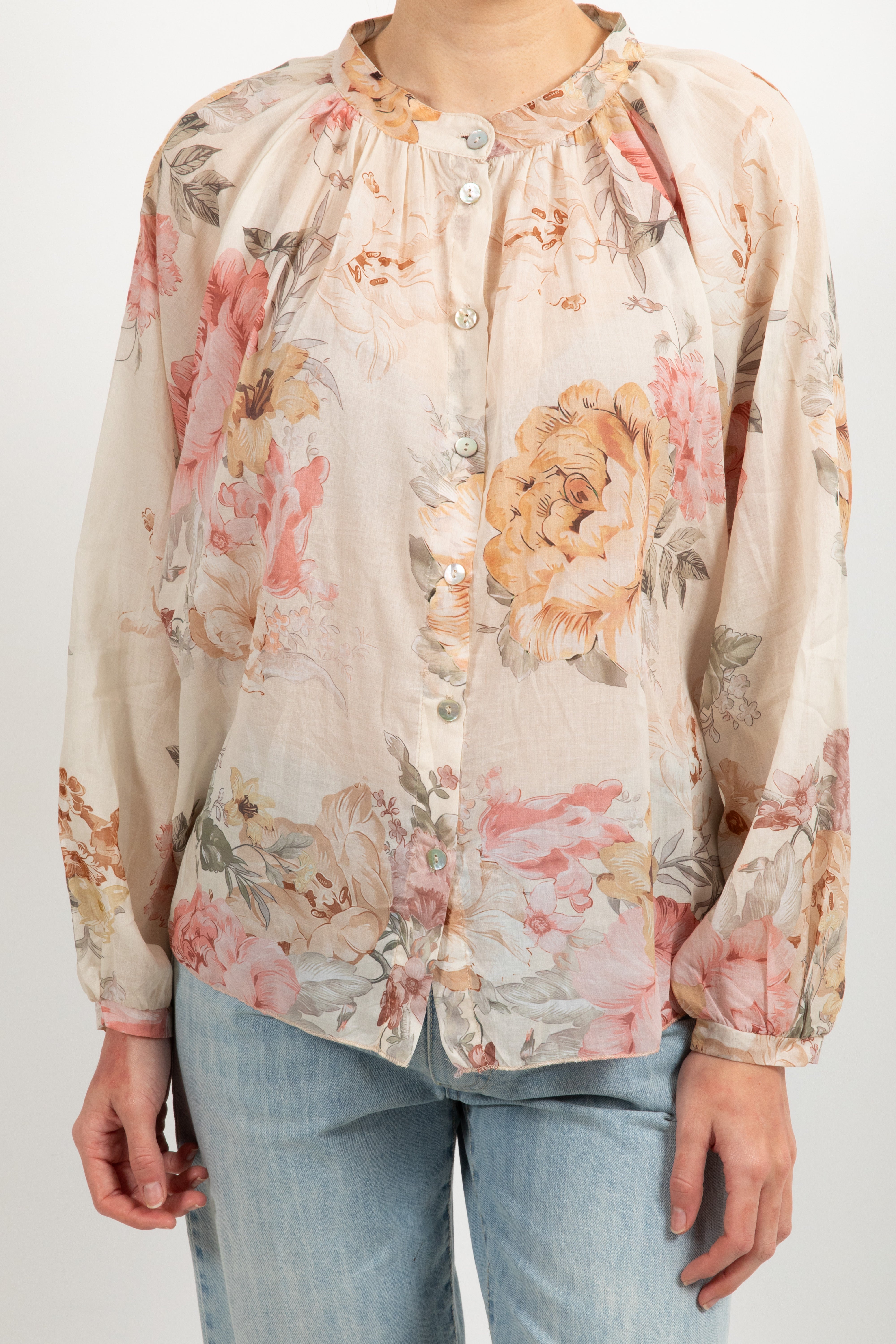 Camicia in cotone fantasia flowers Susy Mix