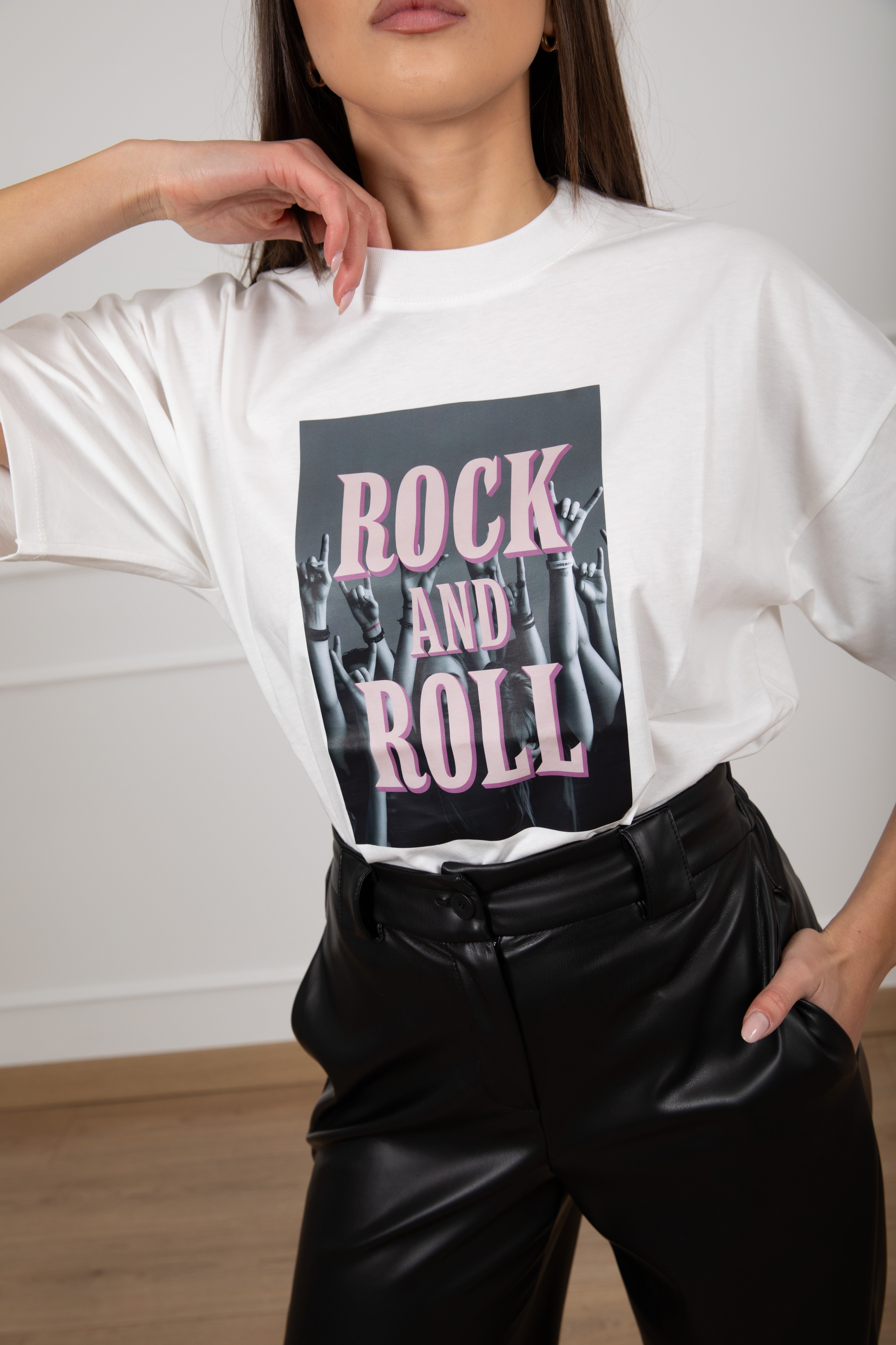 T-shirt over-size "Rock and roll" ViCOLO