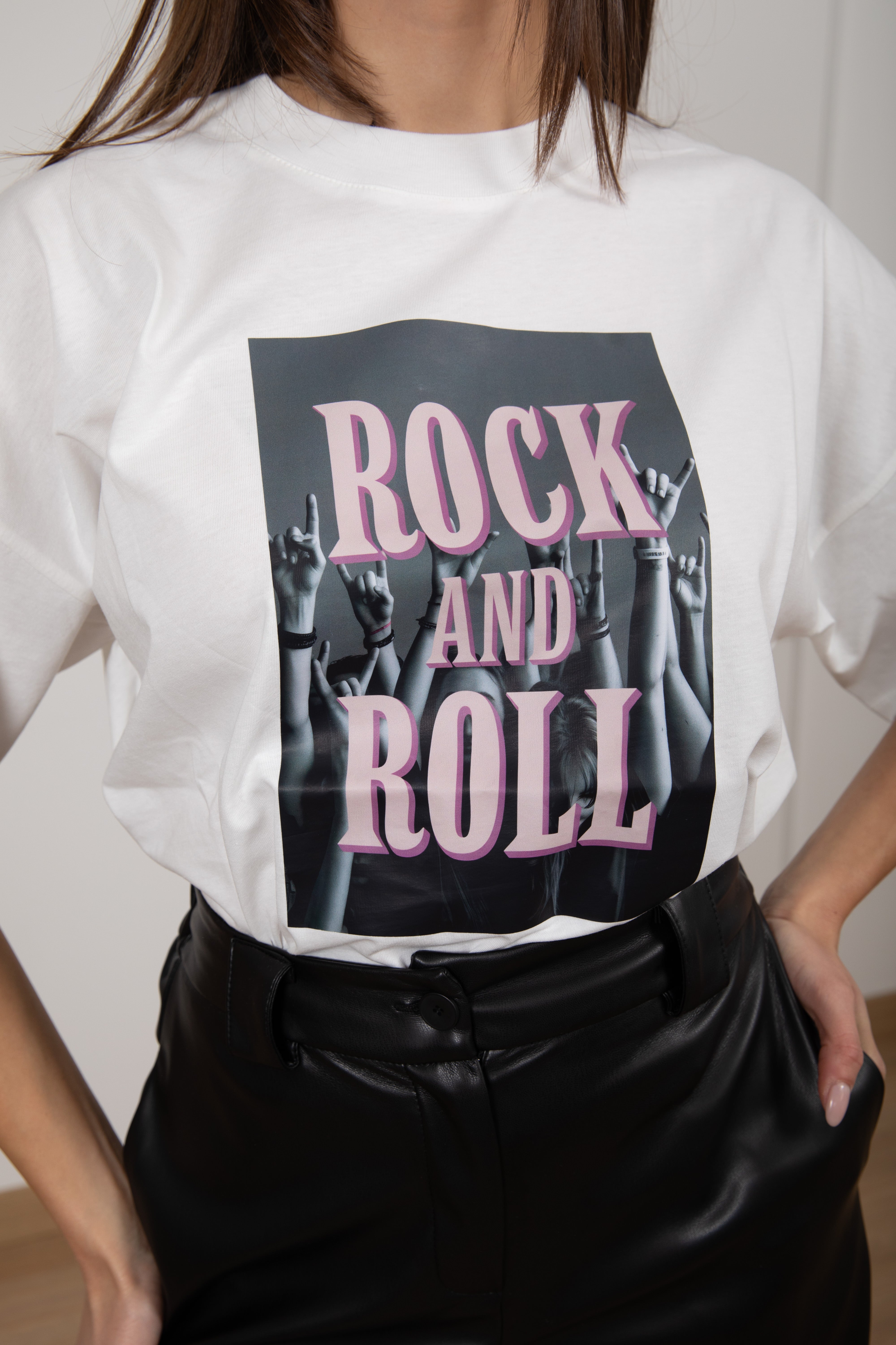T-shirt over-size "Rock and roll" ViCOLO