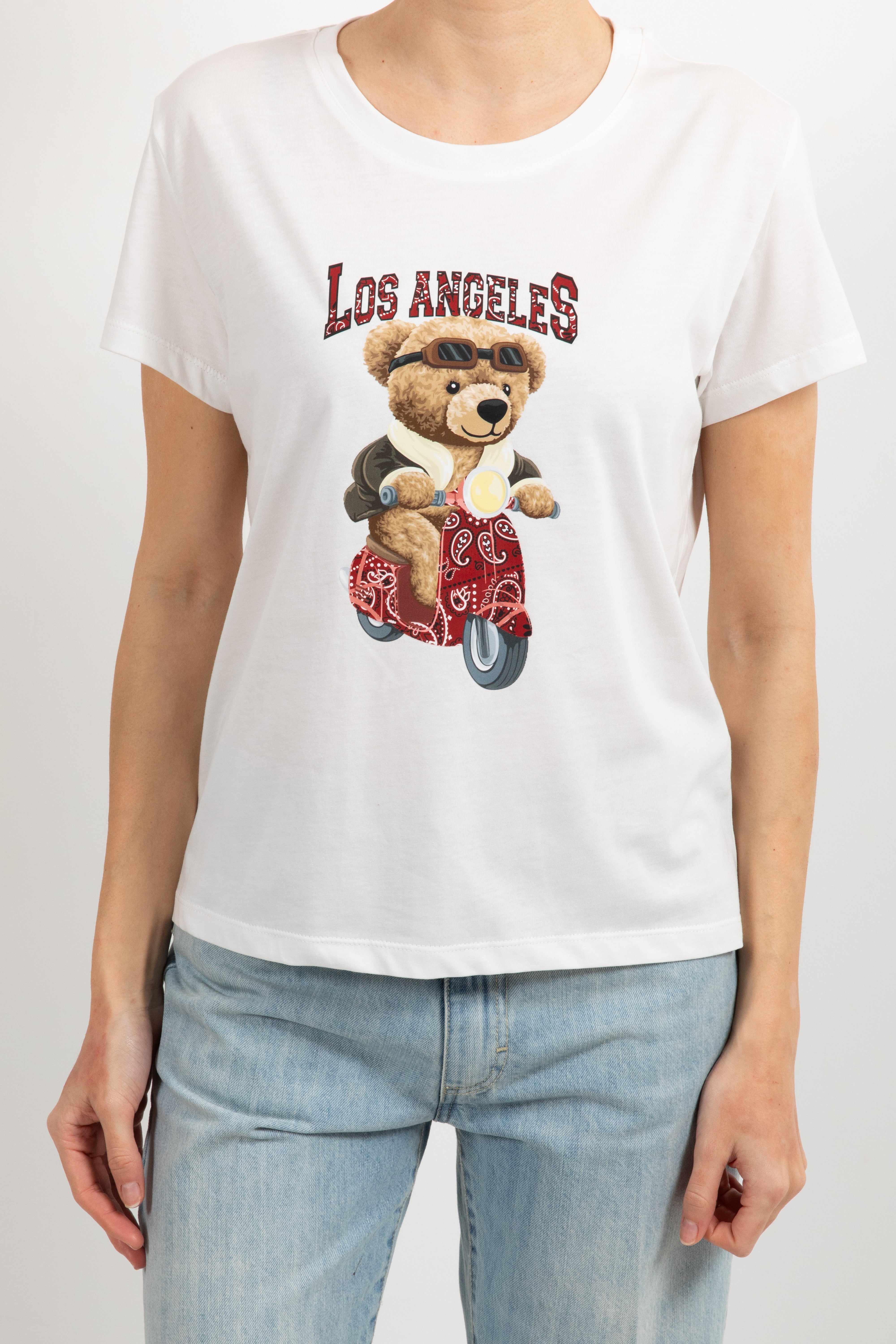 T-shirt orsetto con vespa bandana Susy Mix