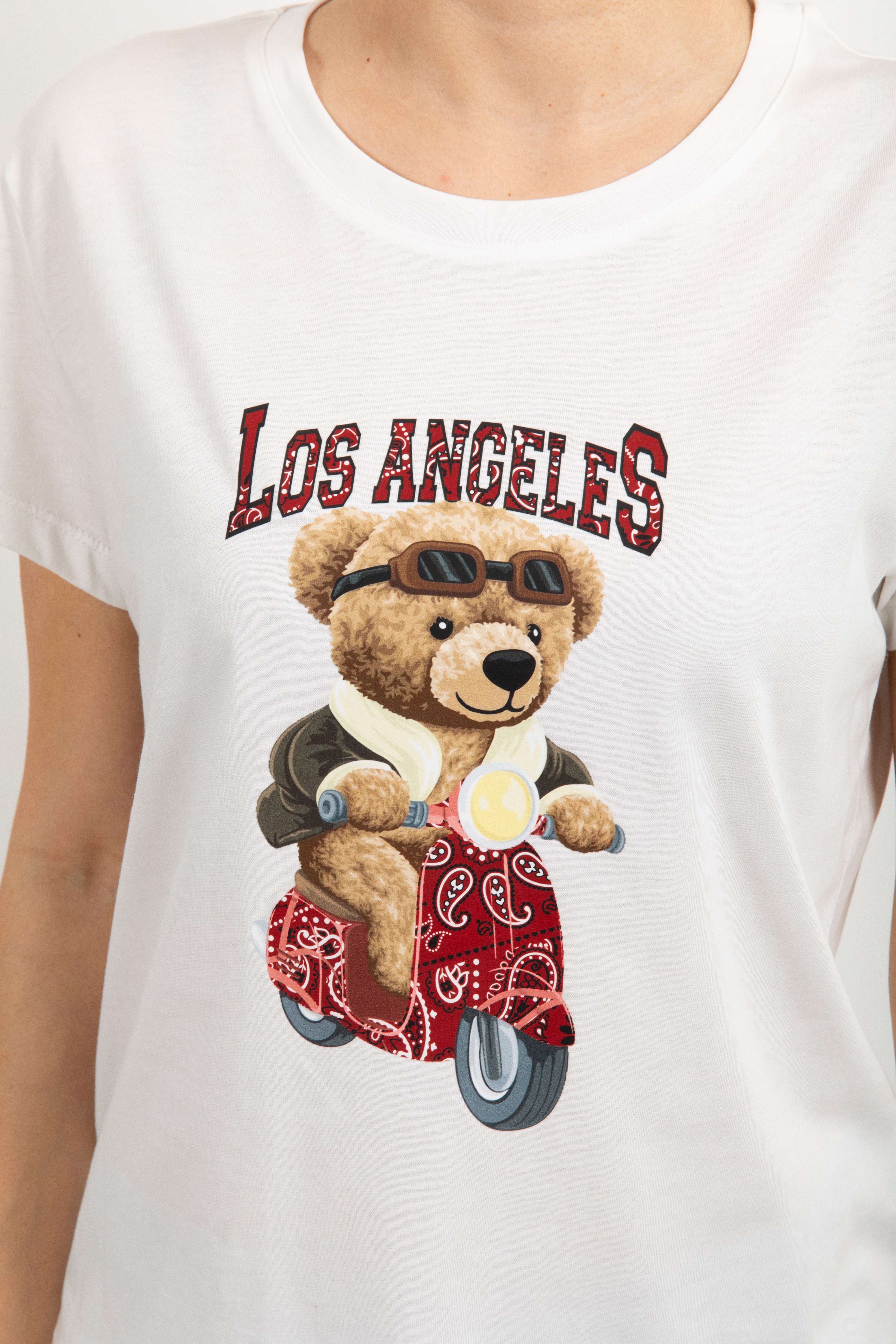 T-shirt orsetto con vespa bandana Susy Mix