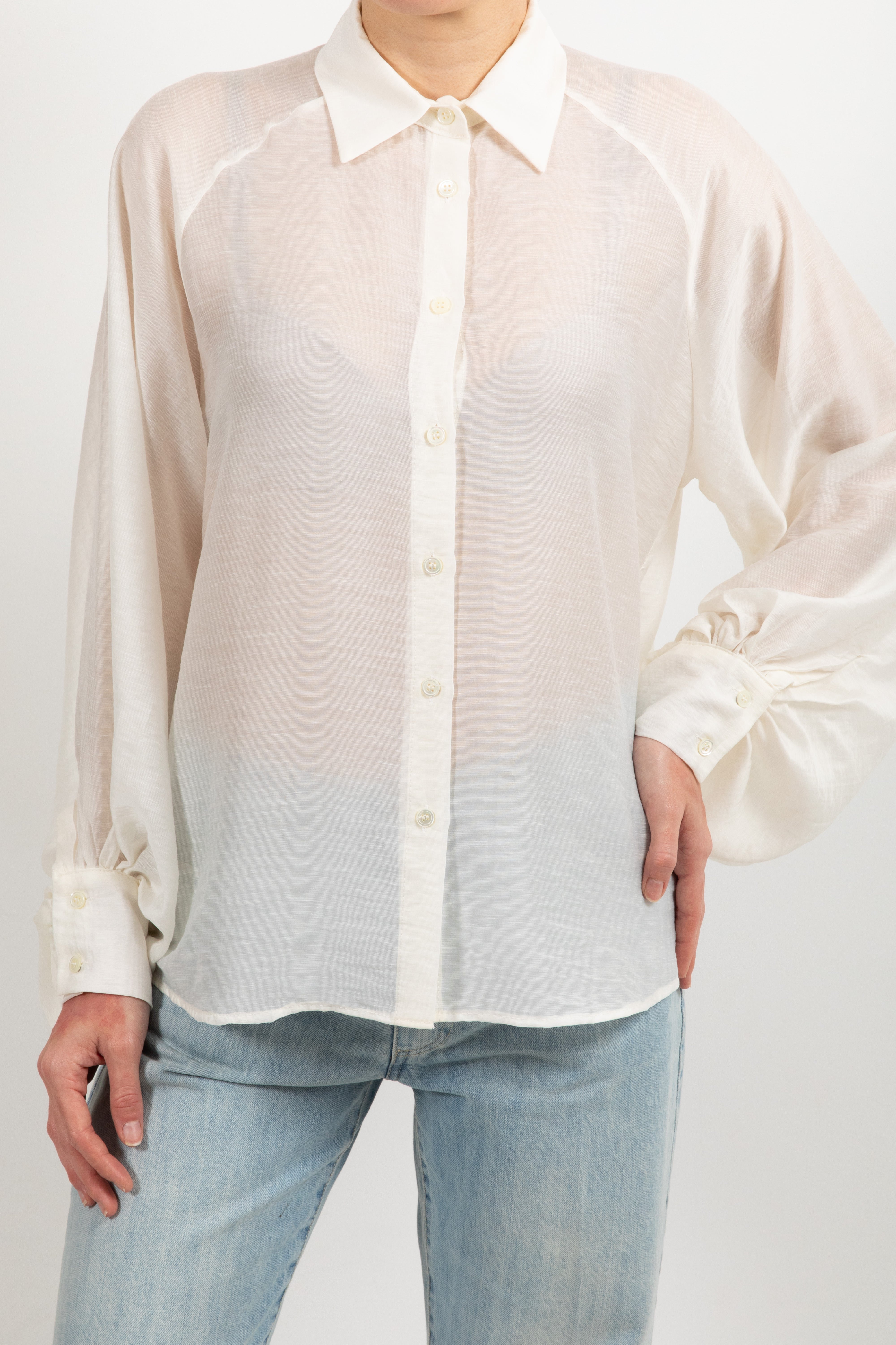 Camicia in lyocell e lino ViCOLO