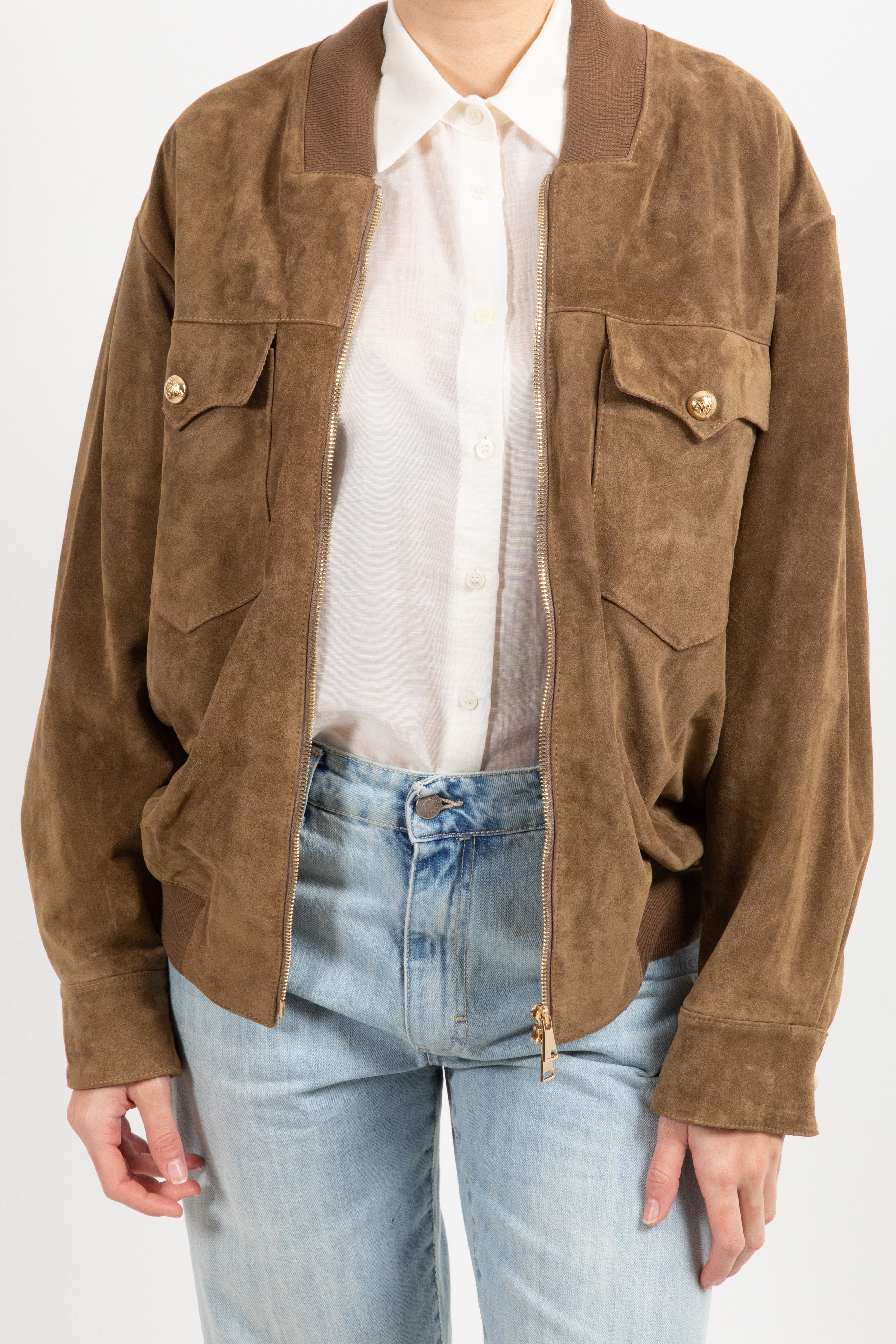 Bomber in vero camoscio ViCOLO