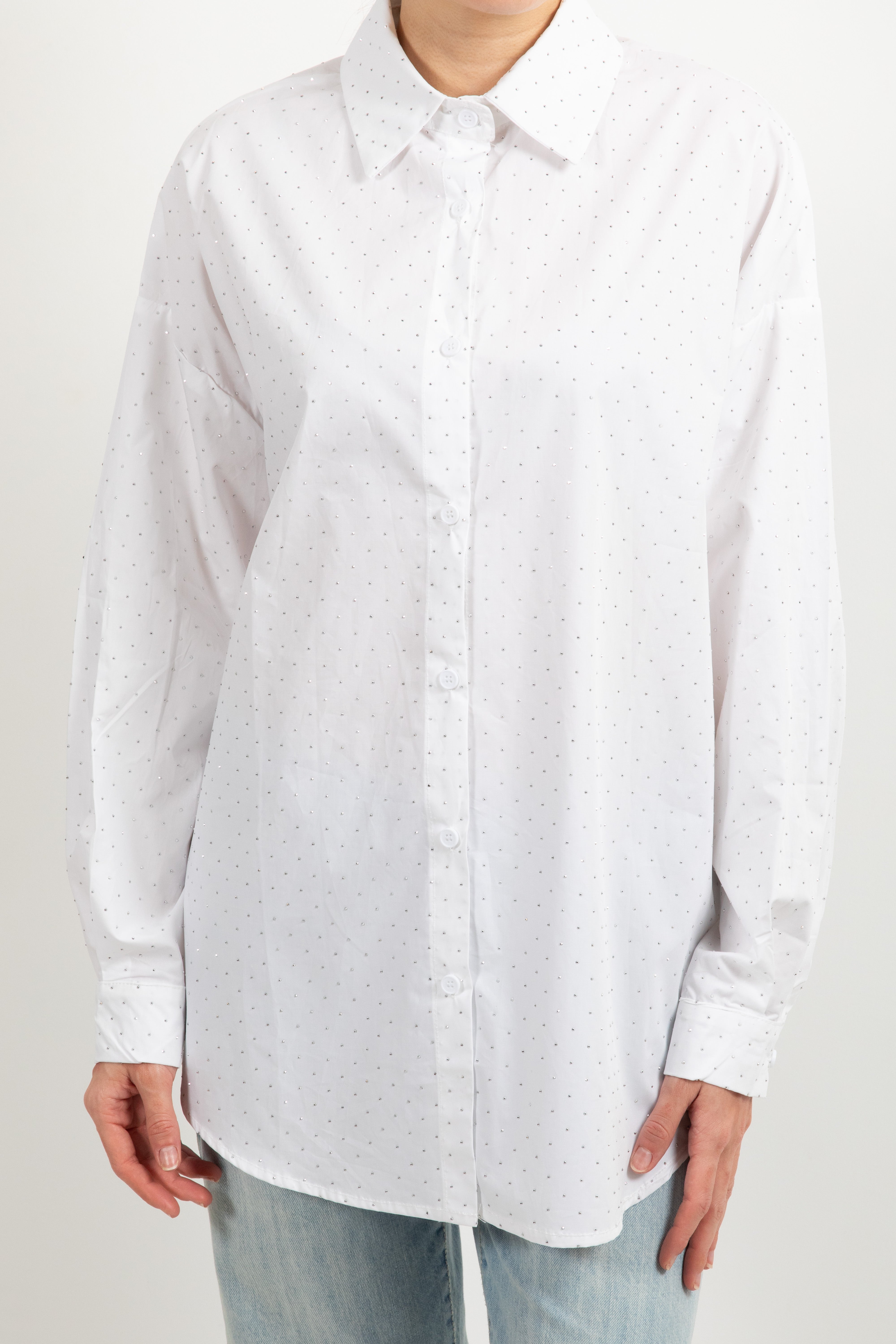 Camicia over-size con strass Susy Mix