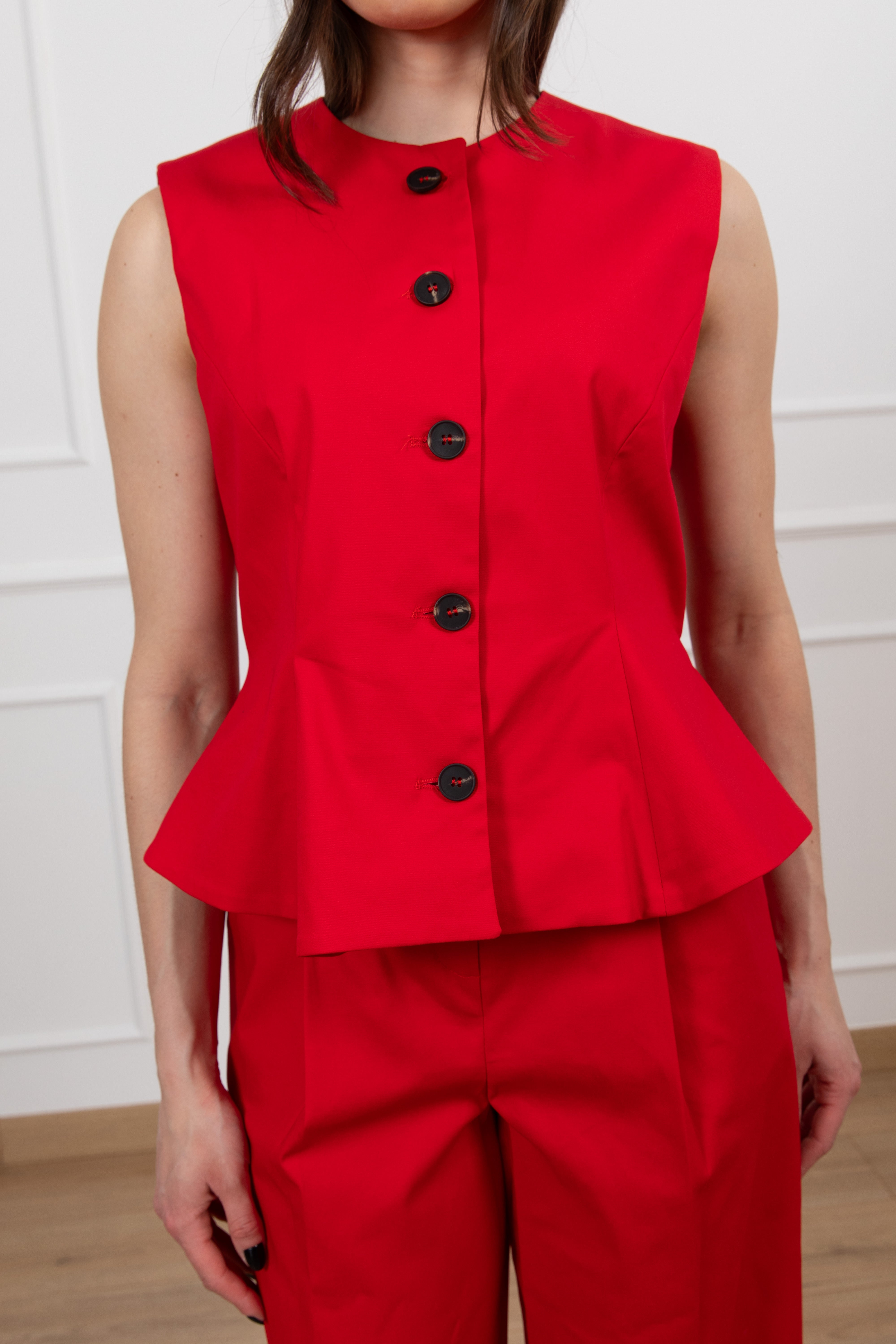 Gilet in cotone con godet Tensione IN