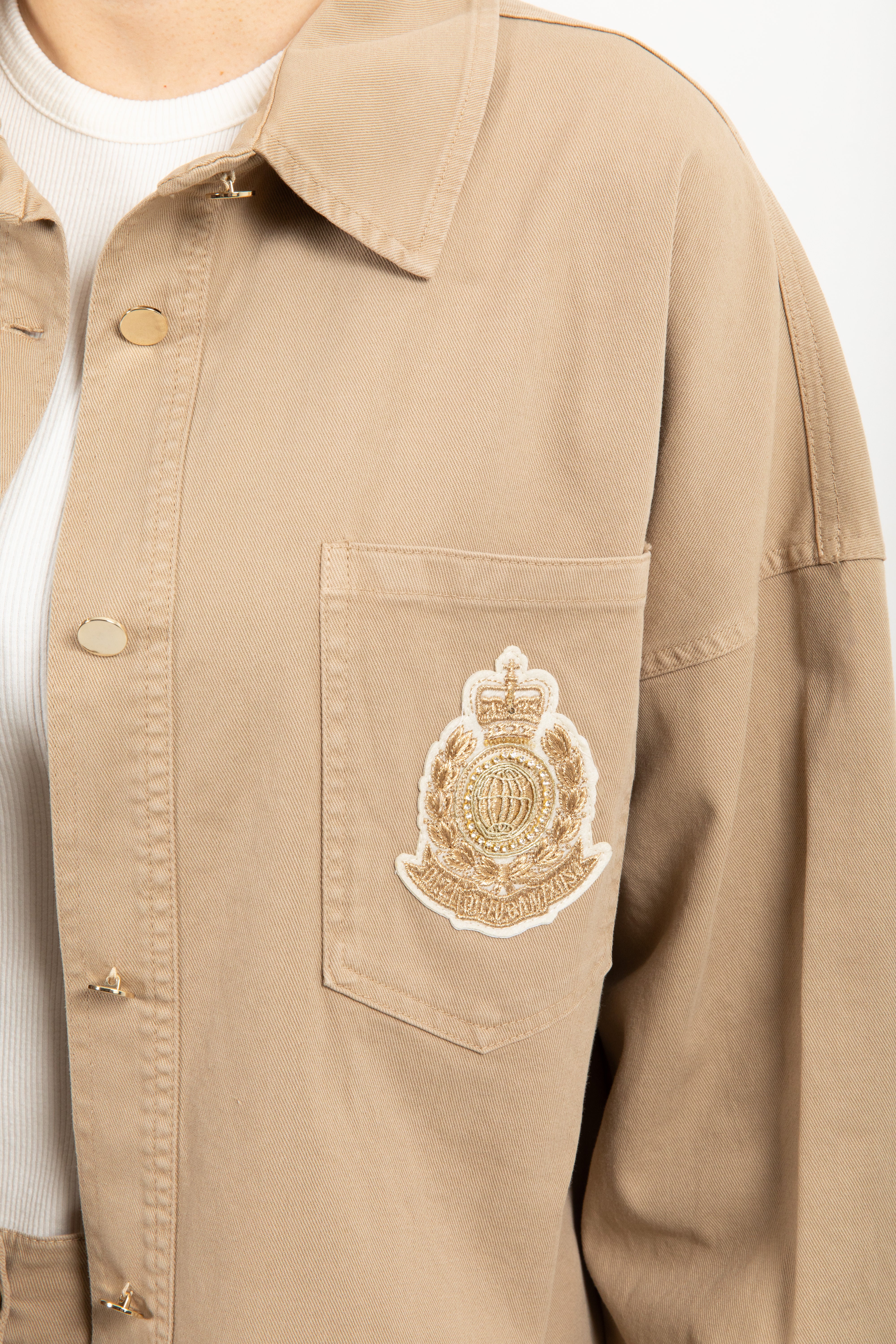 Giacca-camicia con patch Tensione IN