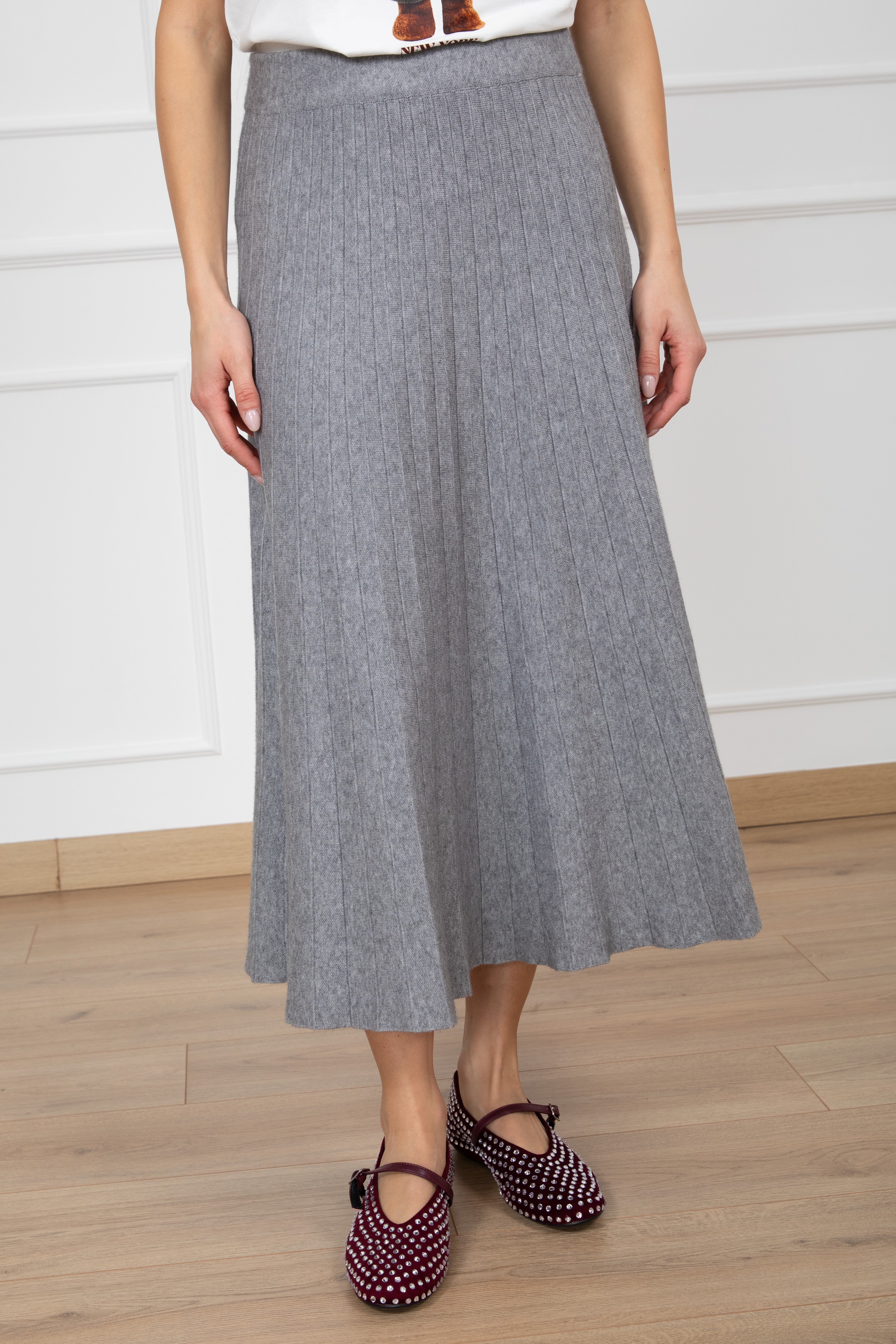 Gonna svasata in maglia a coste Susy Mix