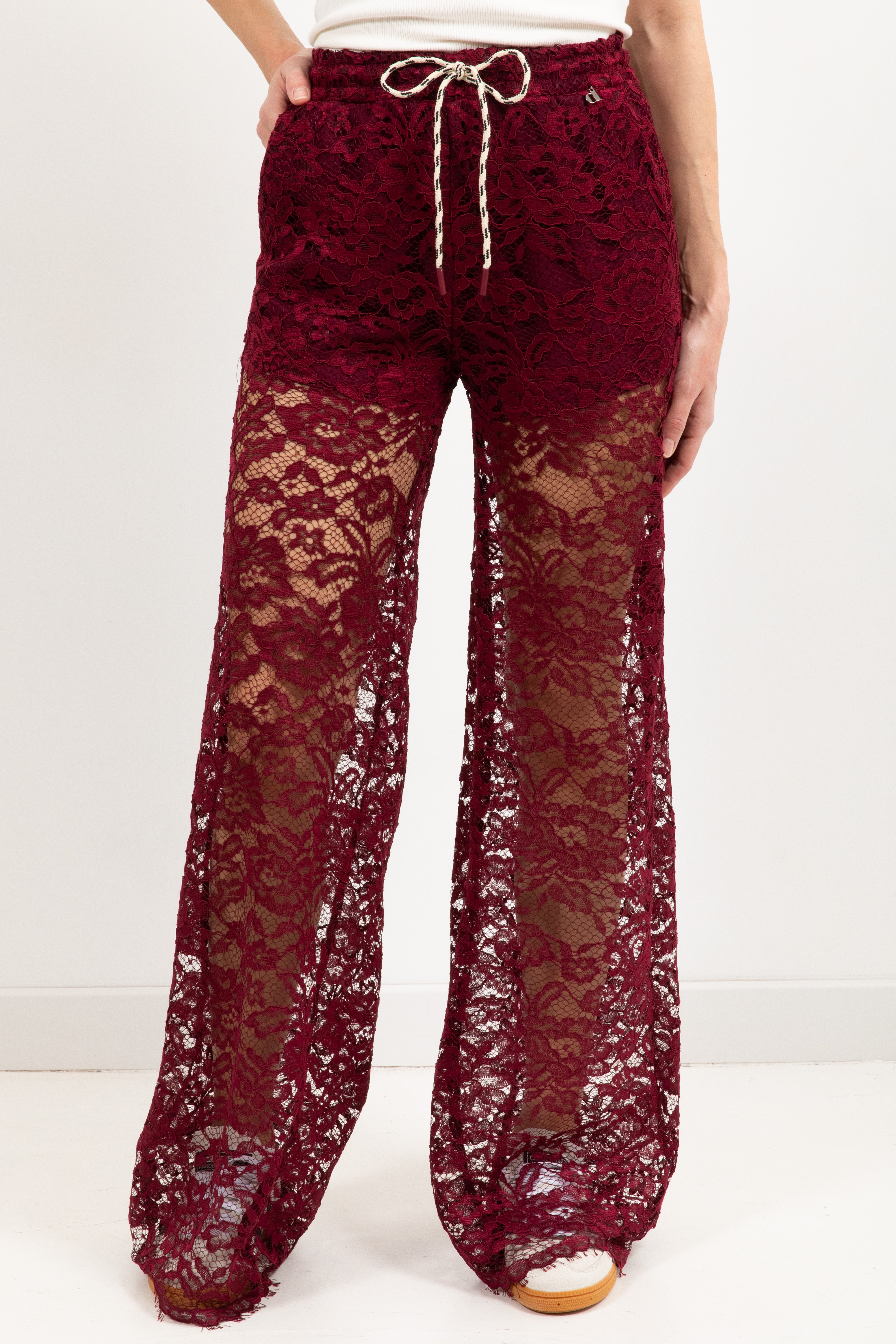 Pantalone gamba dritta in pizzo Dixie