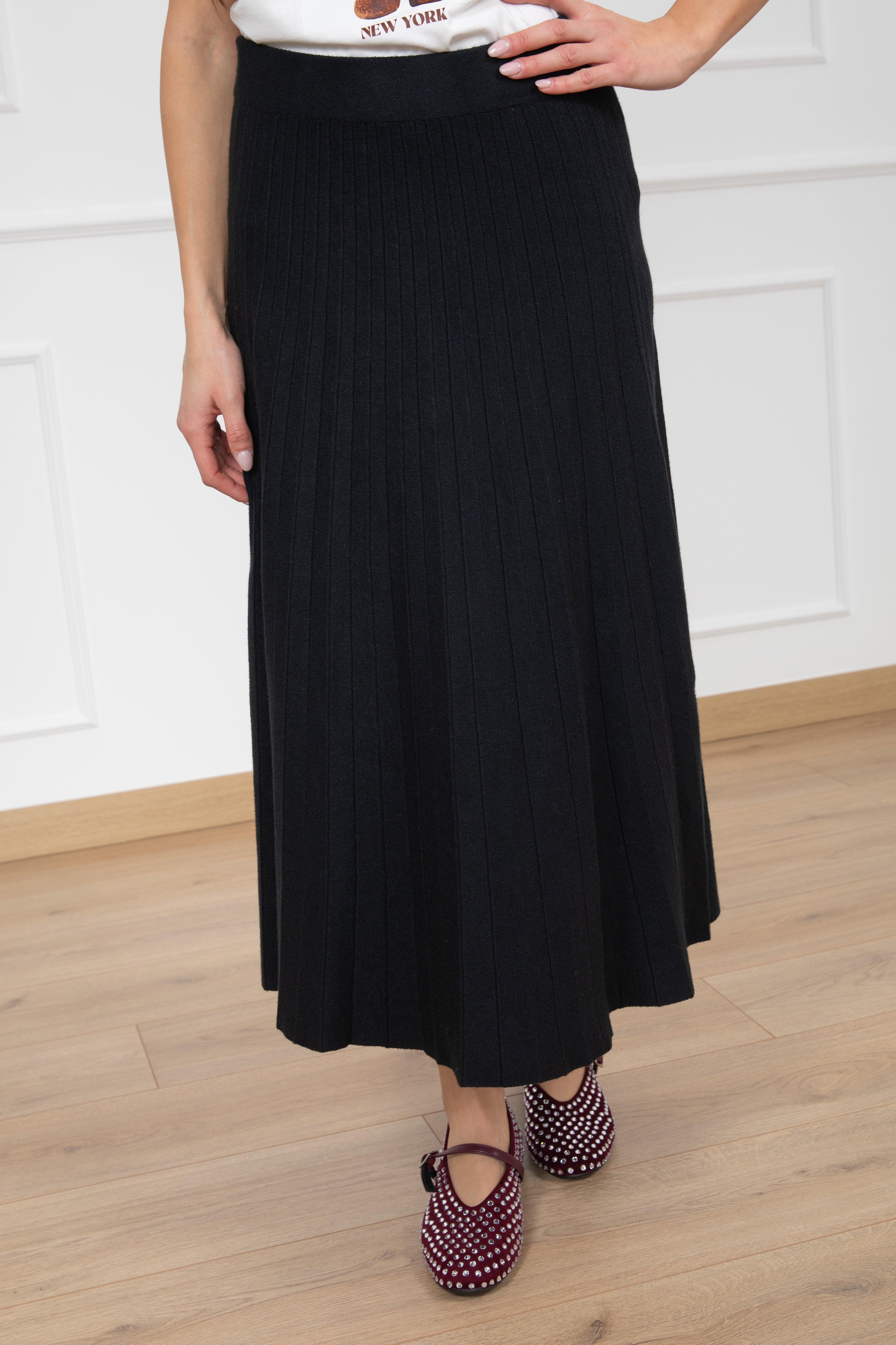 Gonna svasata in maglia a coste Susy Mix