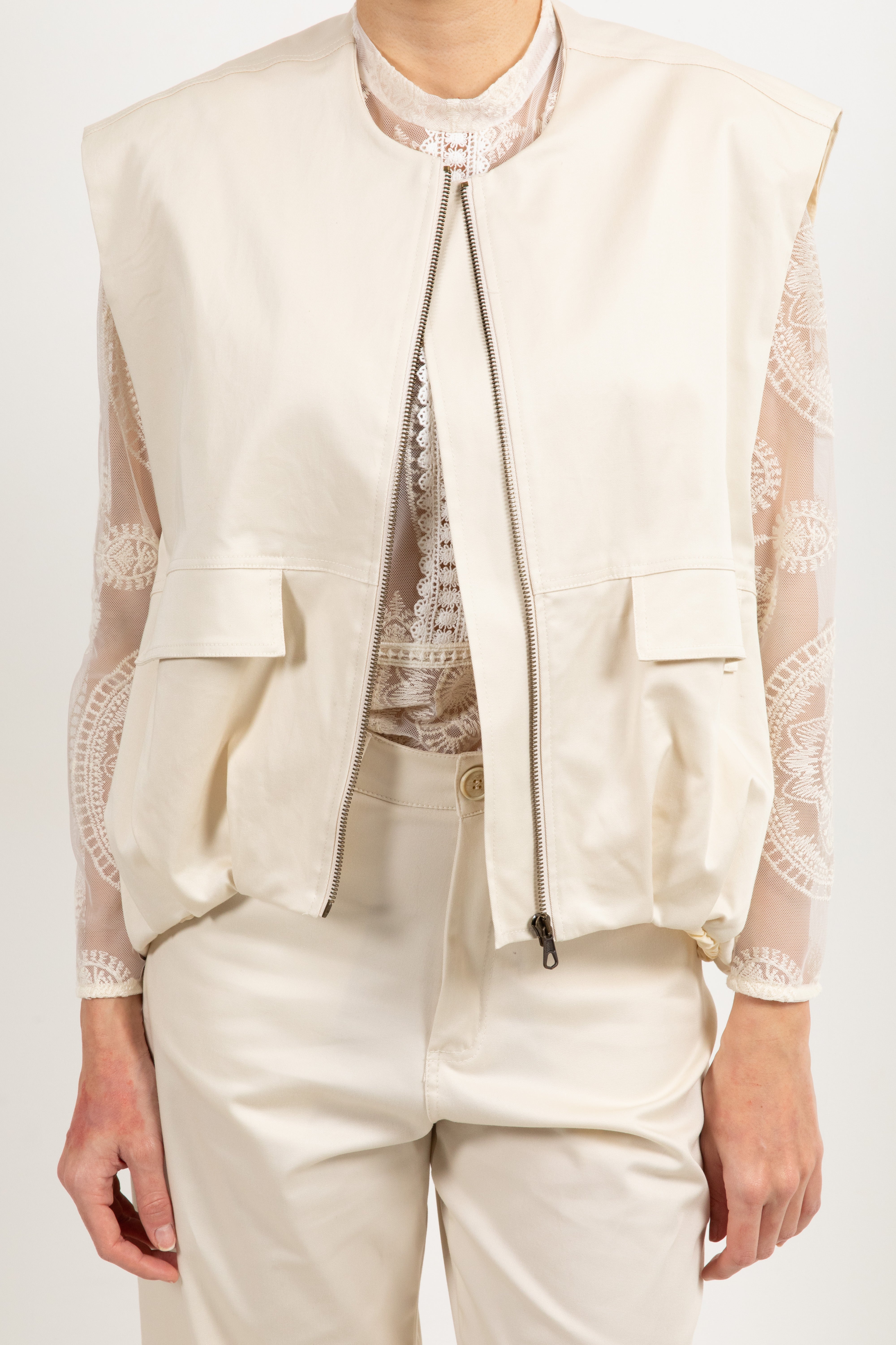 Bomber smanicato in cotone ViCOLO