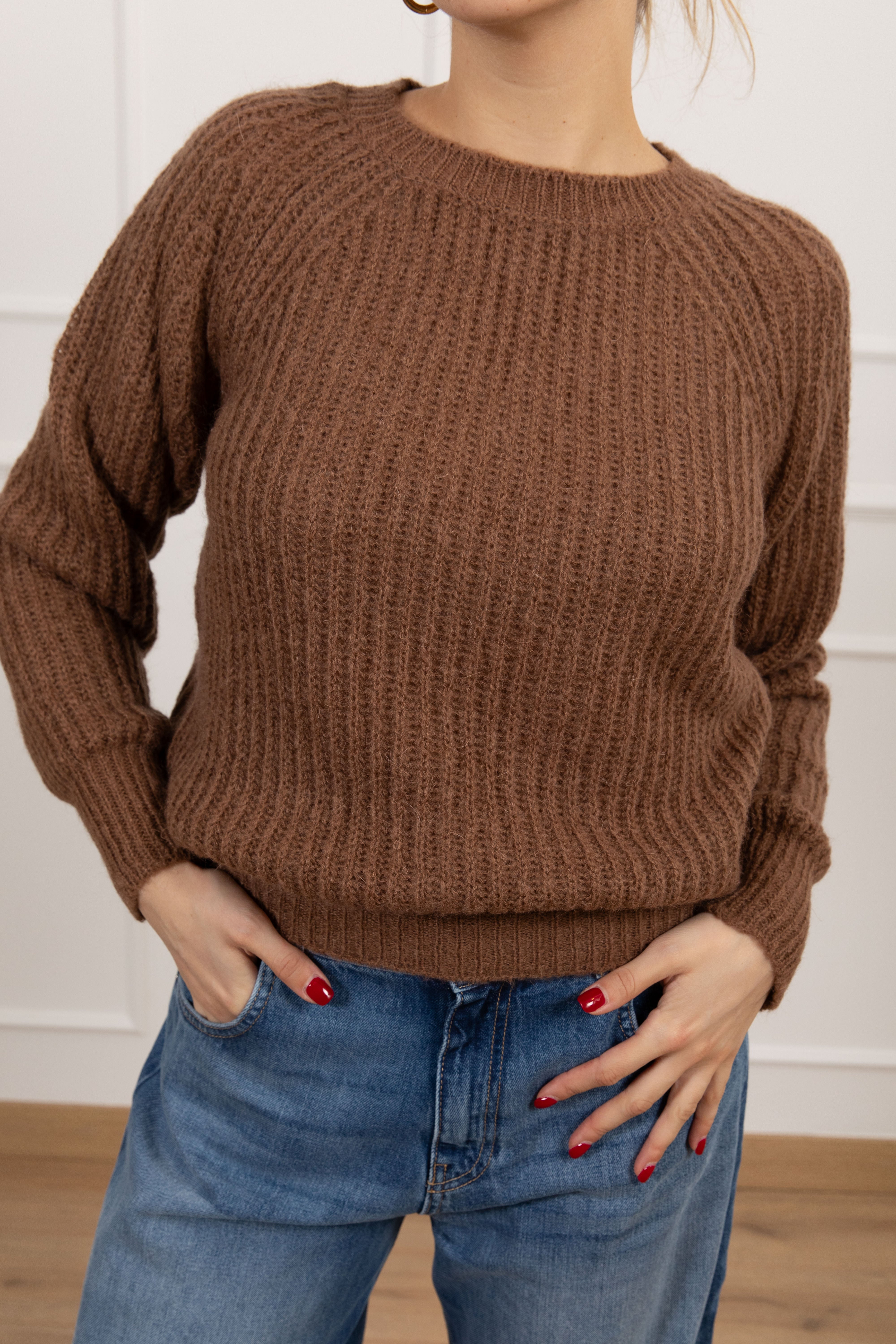 Pull girocollo in mohair ViCOLO