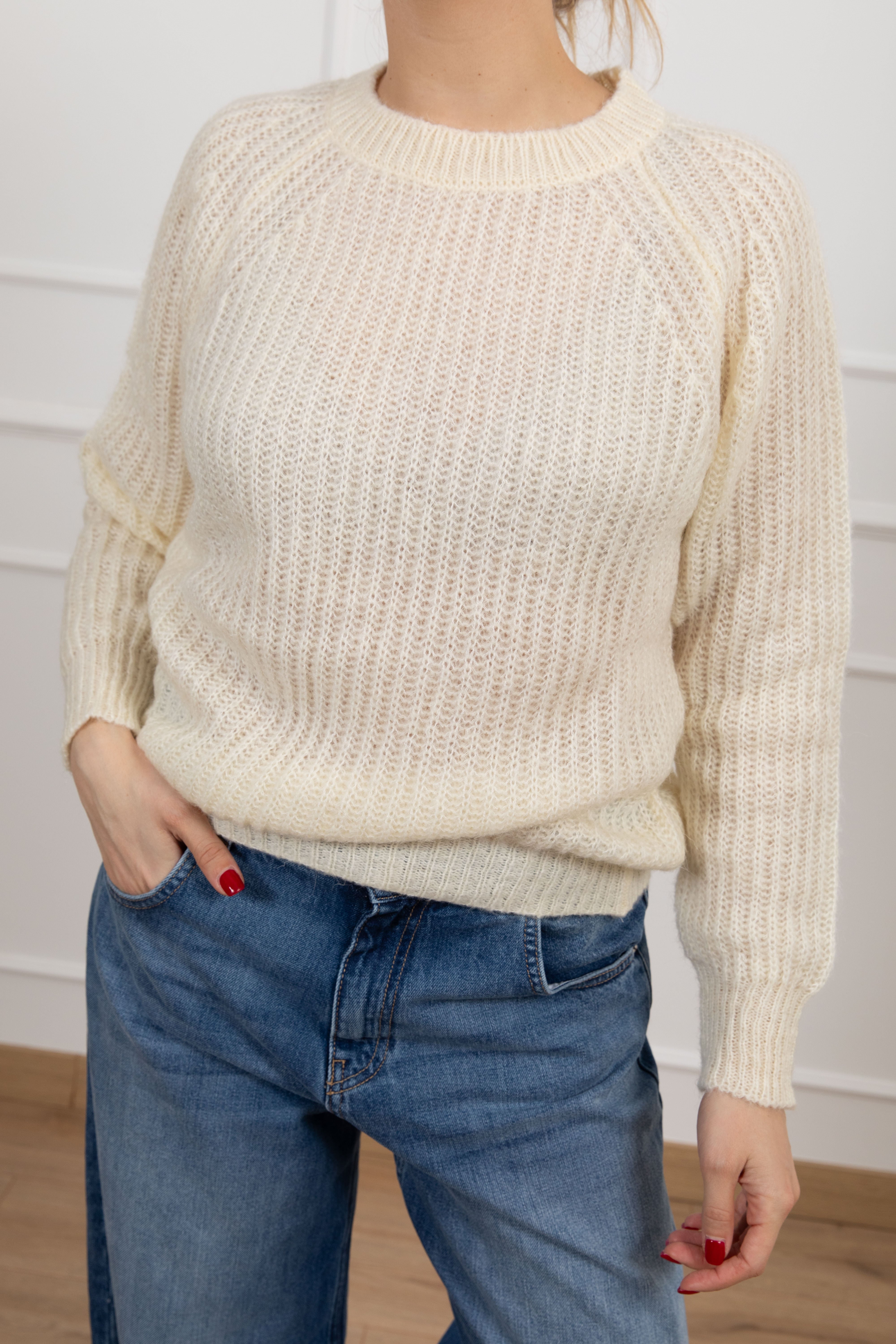 Pull girocollo in mohair ViCOLO