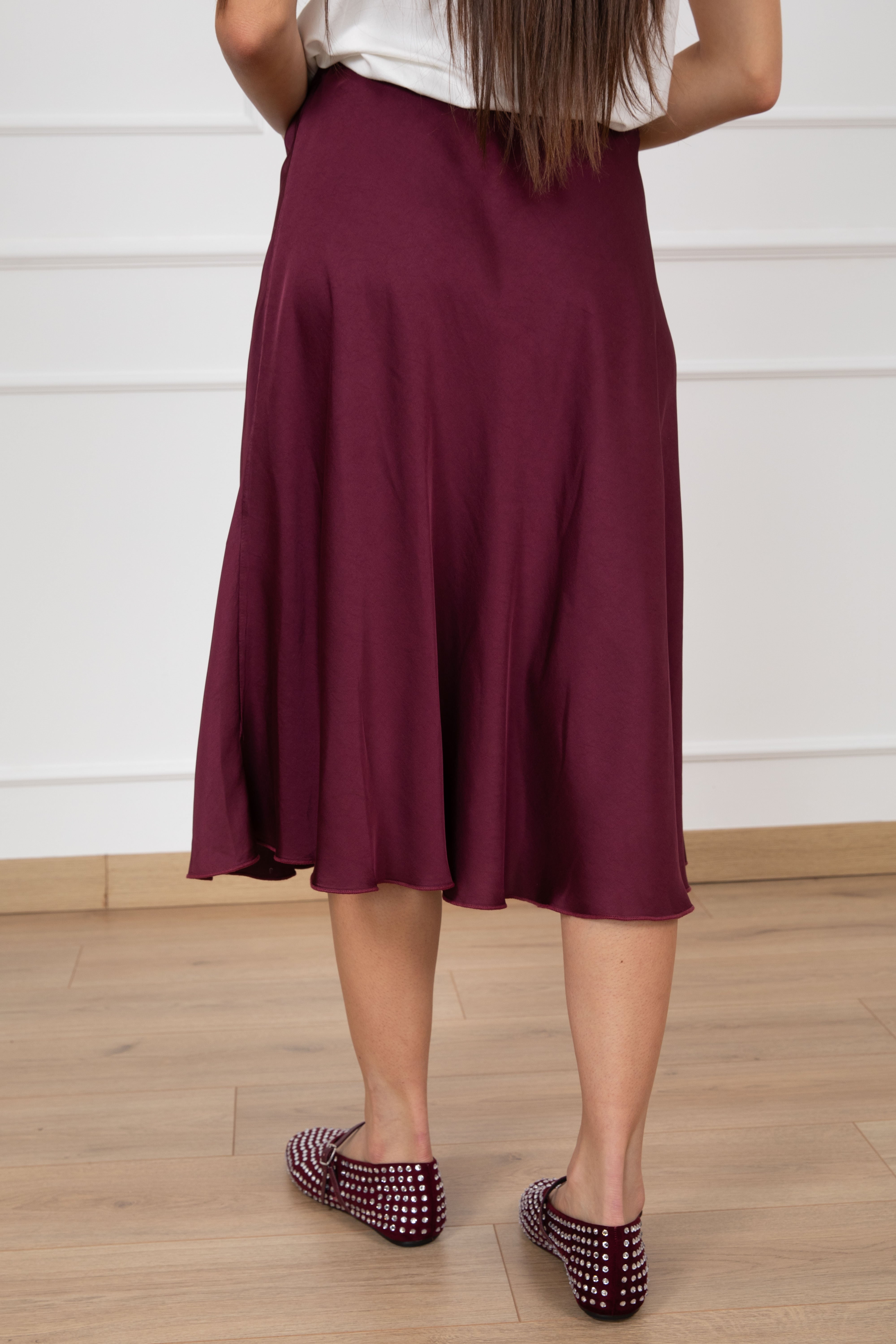 Gonna midi in raso Susy Mix