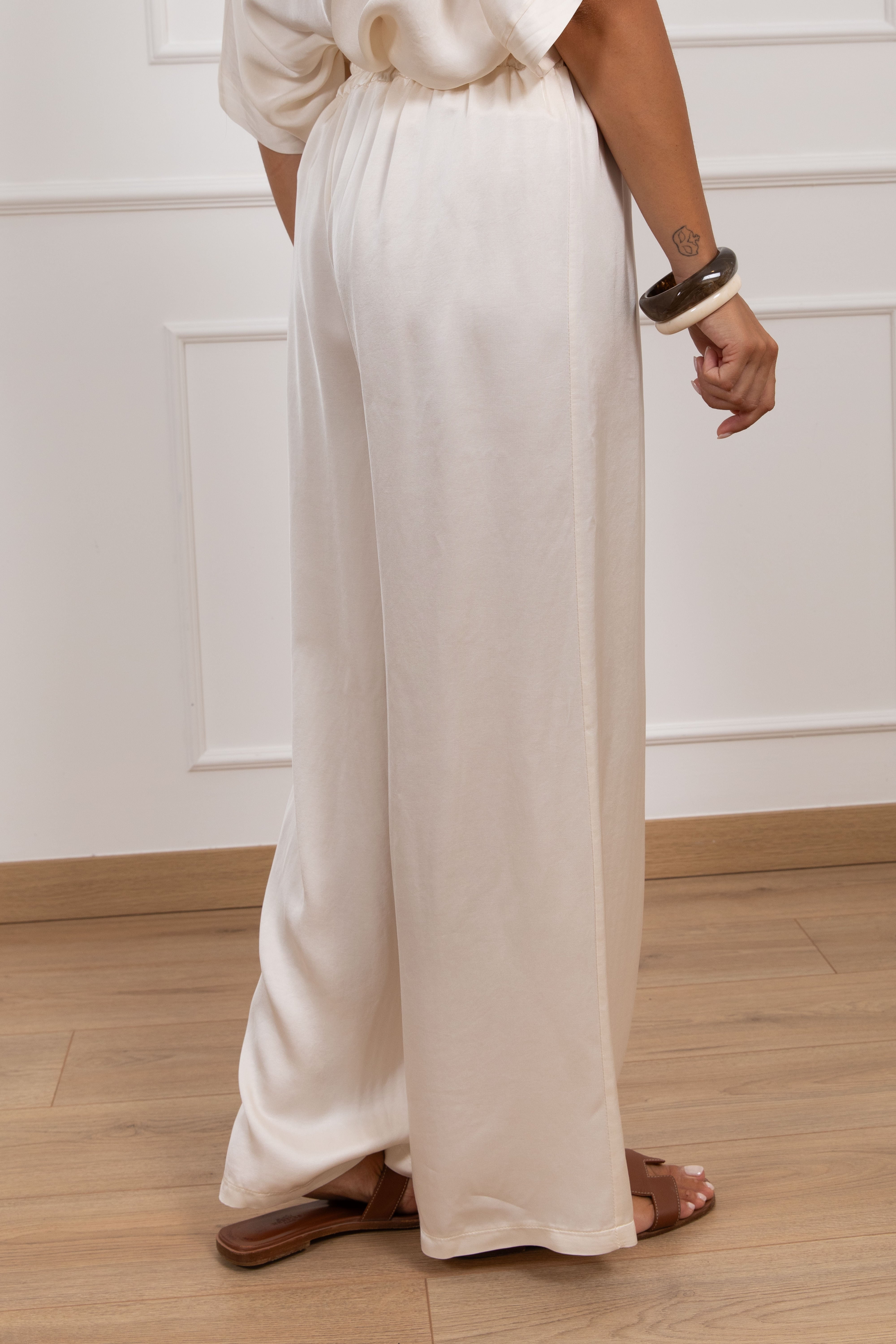 Pantalone in raso con elastico Motel