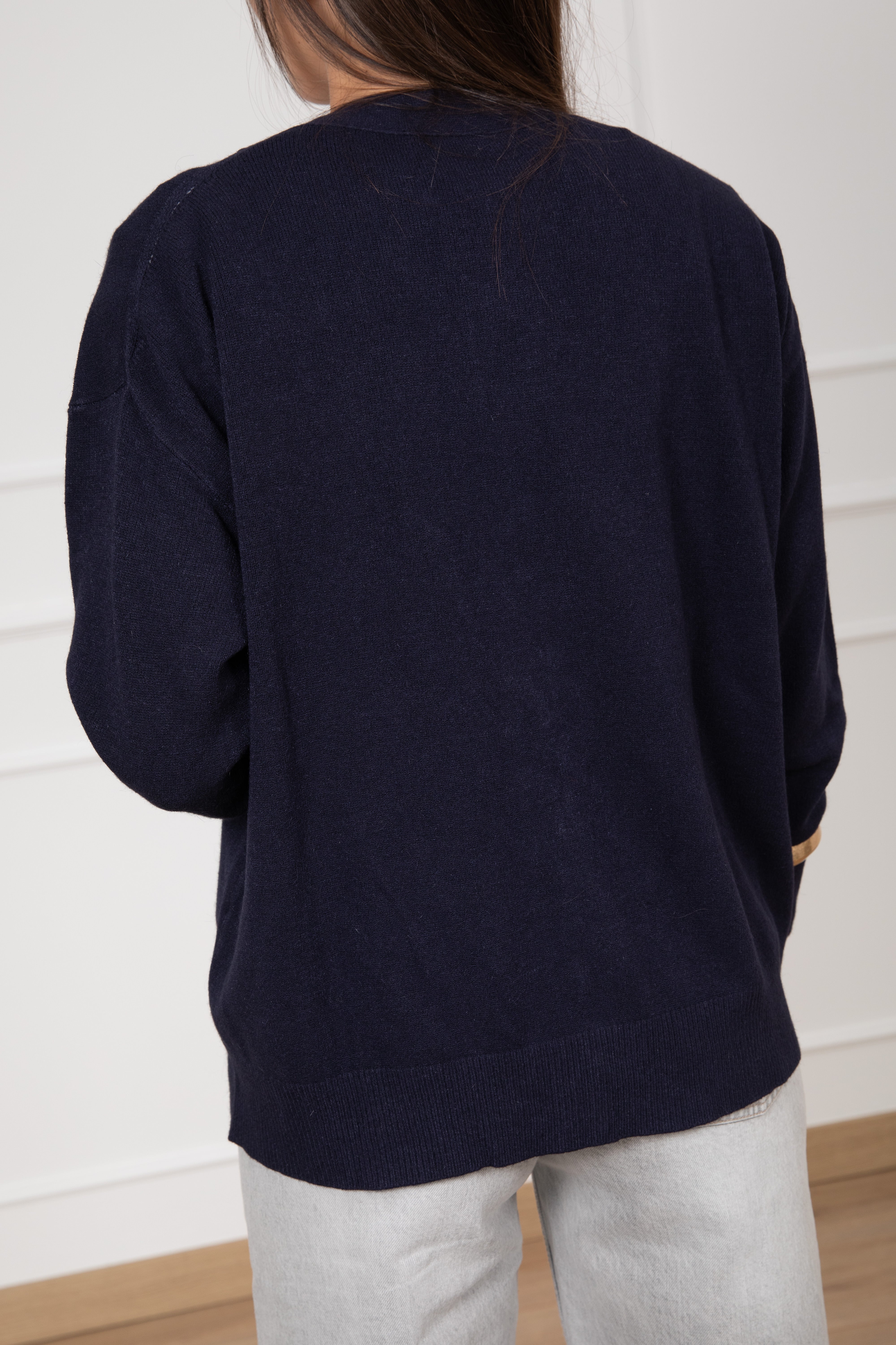 Cardigan over-size con bottoni oro ViCOLO