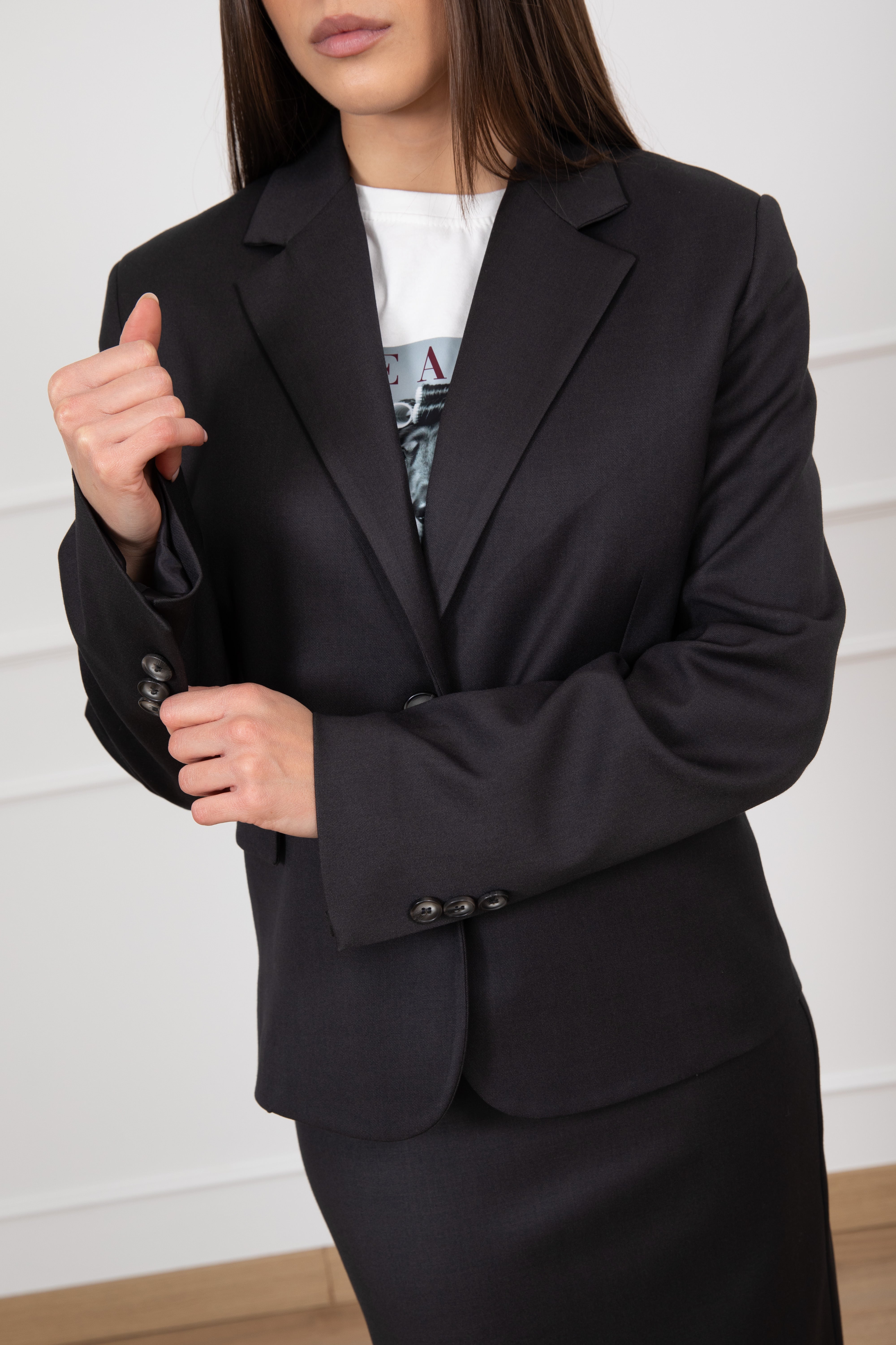 Giacca mono-bottone in calda viscosa ViCOLO