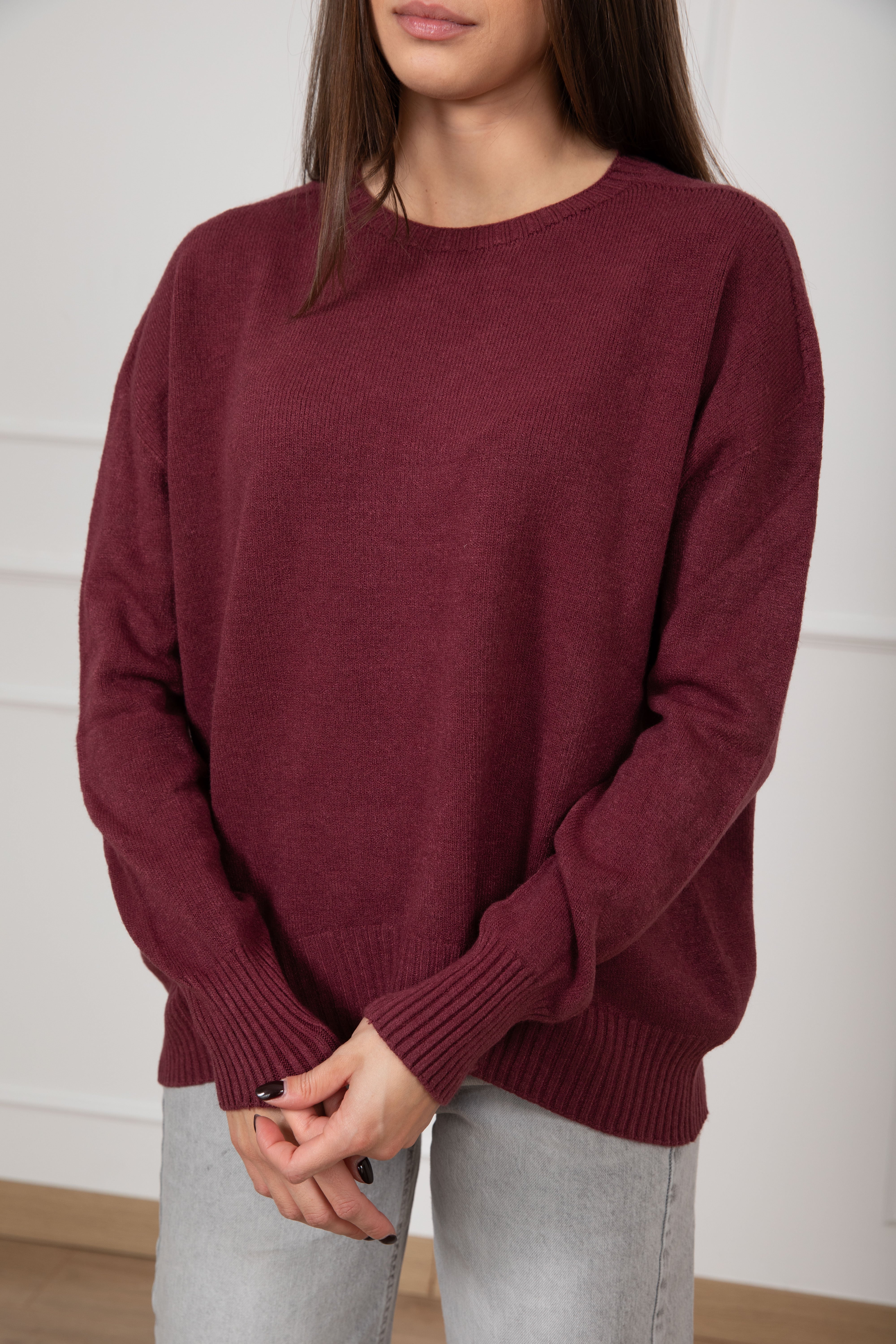 Pull over-size con fondo stondato Susy Mix