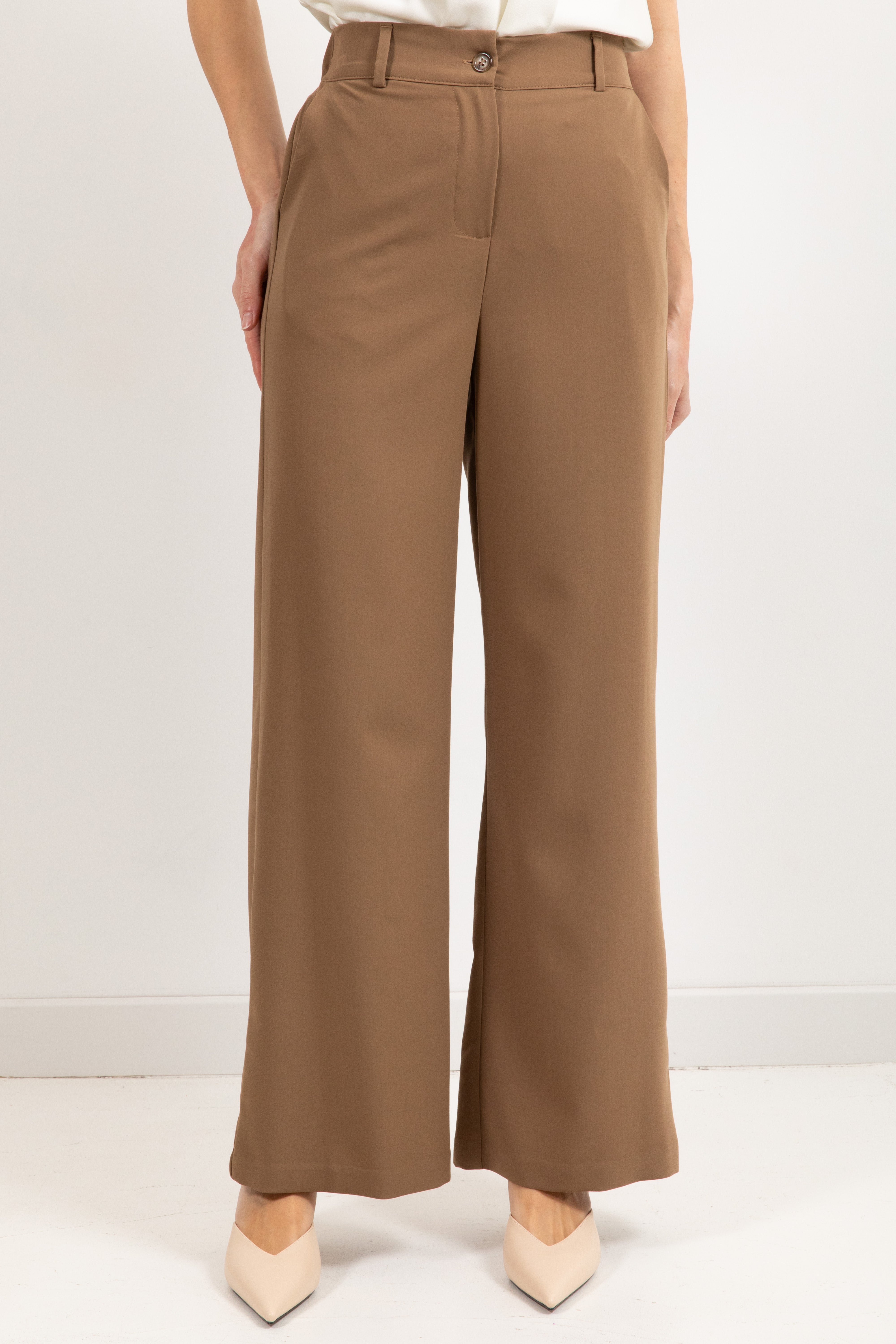 Tailleur poli-viscosa giacca mono-bottone e pantalone gamba dritta Dixie