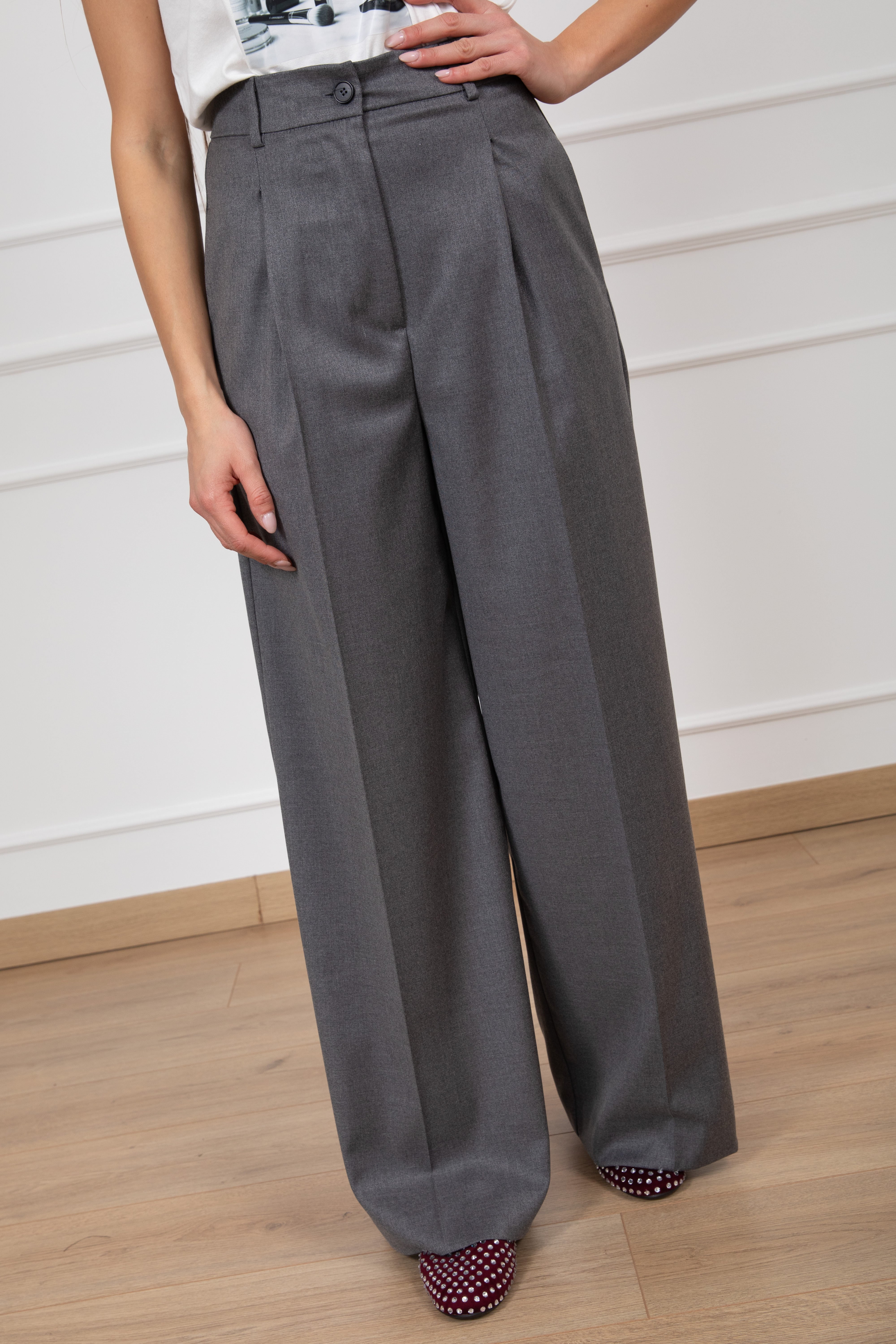 Pantalone sartoriale gamba dritta in calda viscosa ViCOLO