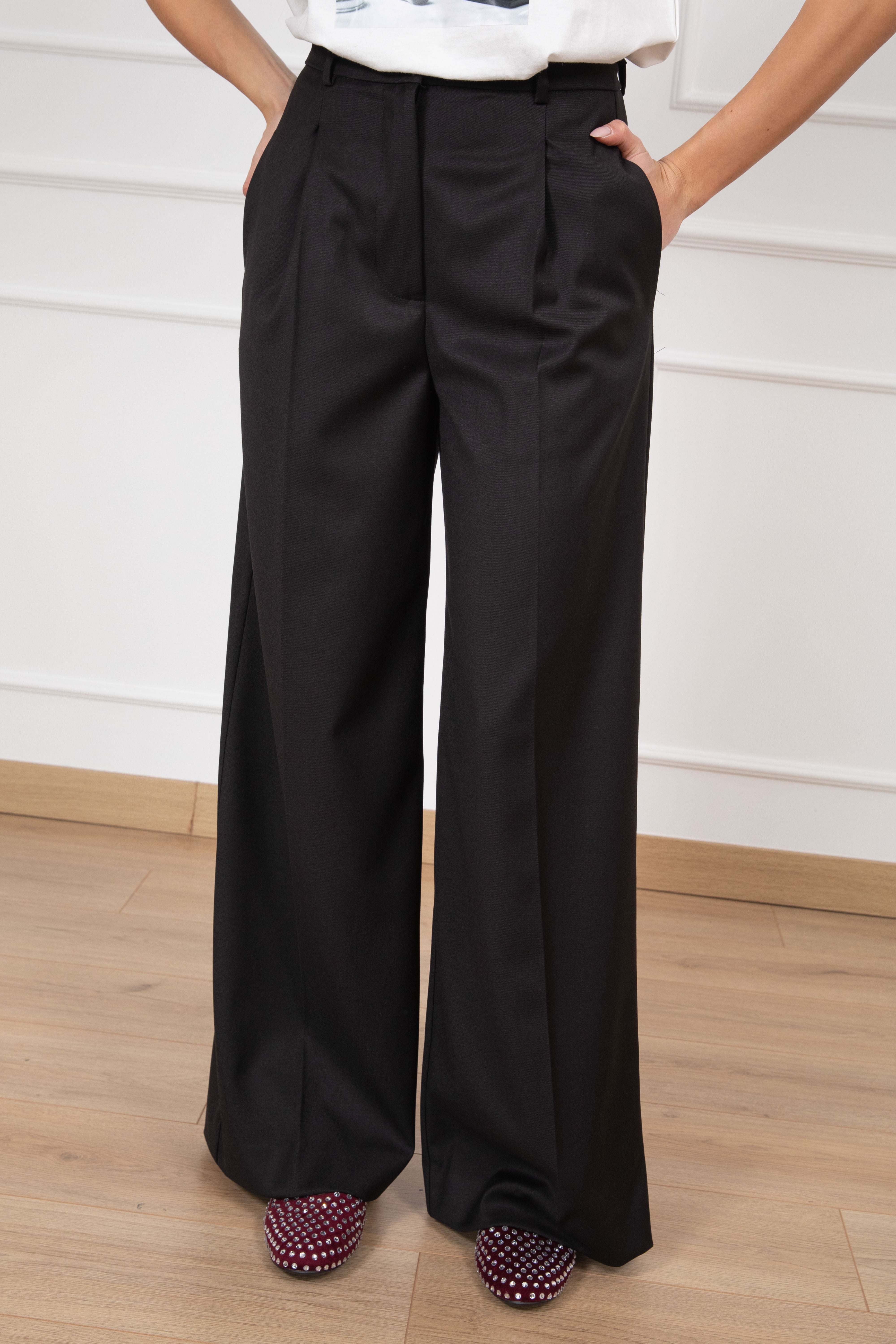 Pantalone sartoriale gamba dritta in calda viscosa ViCOLO