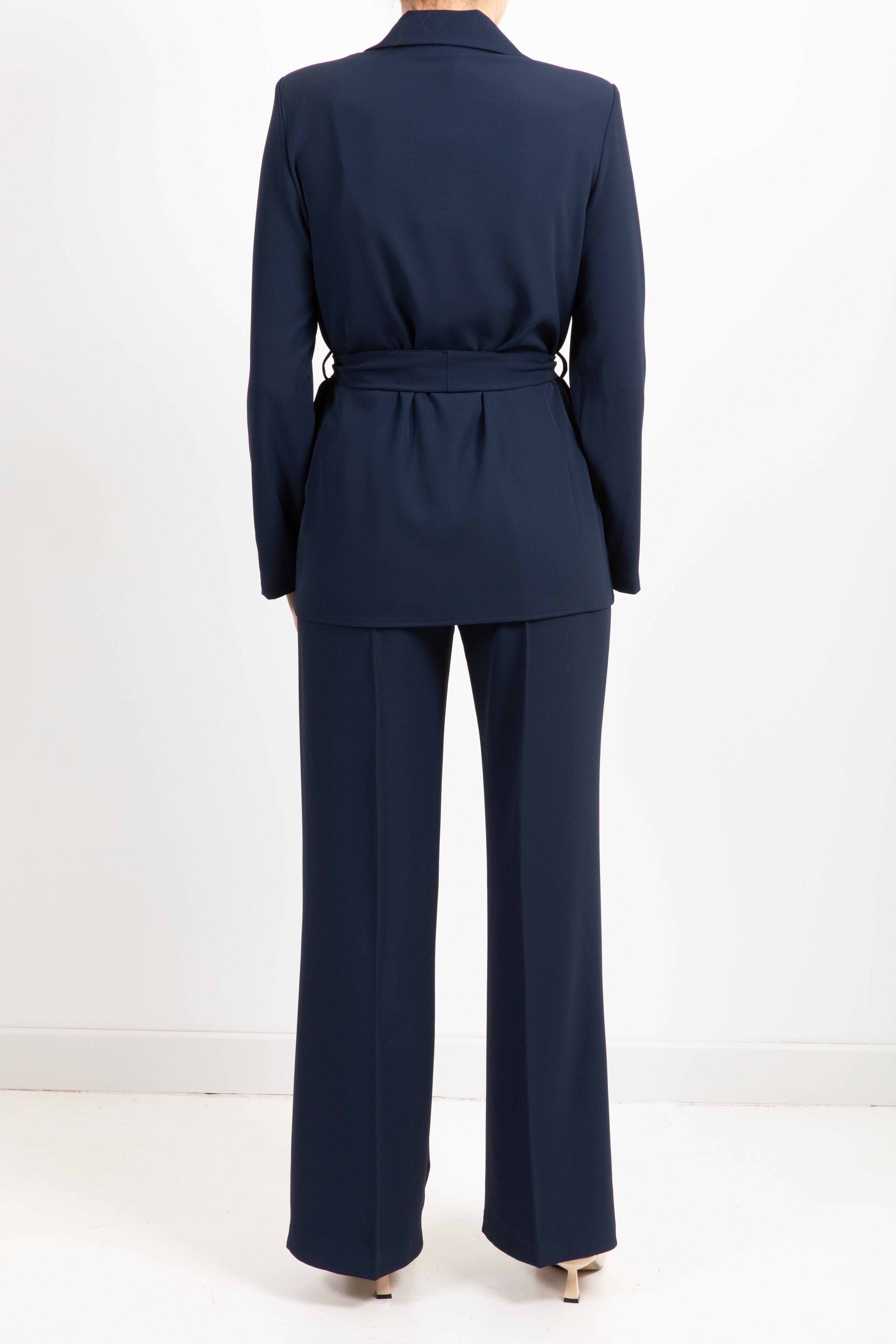 Tailleur fluido giacca con fusciacca e pantalone gamba dritta Susy Mix