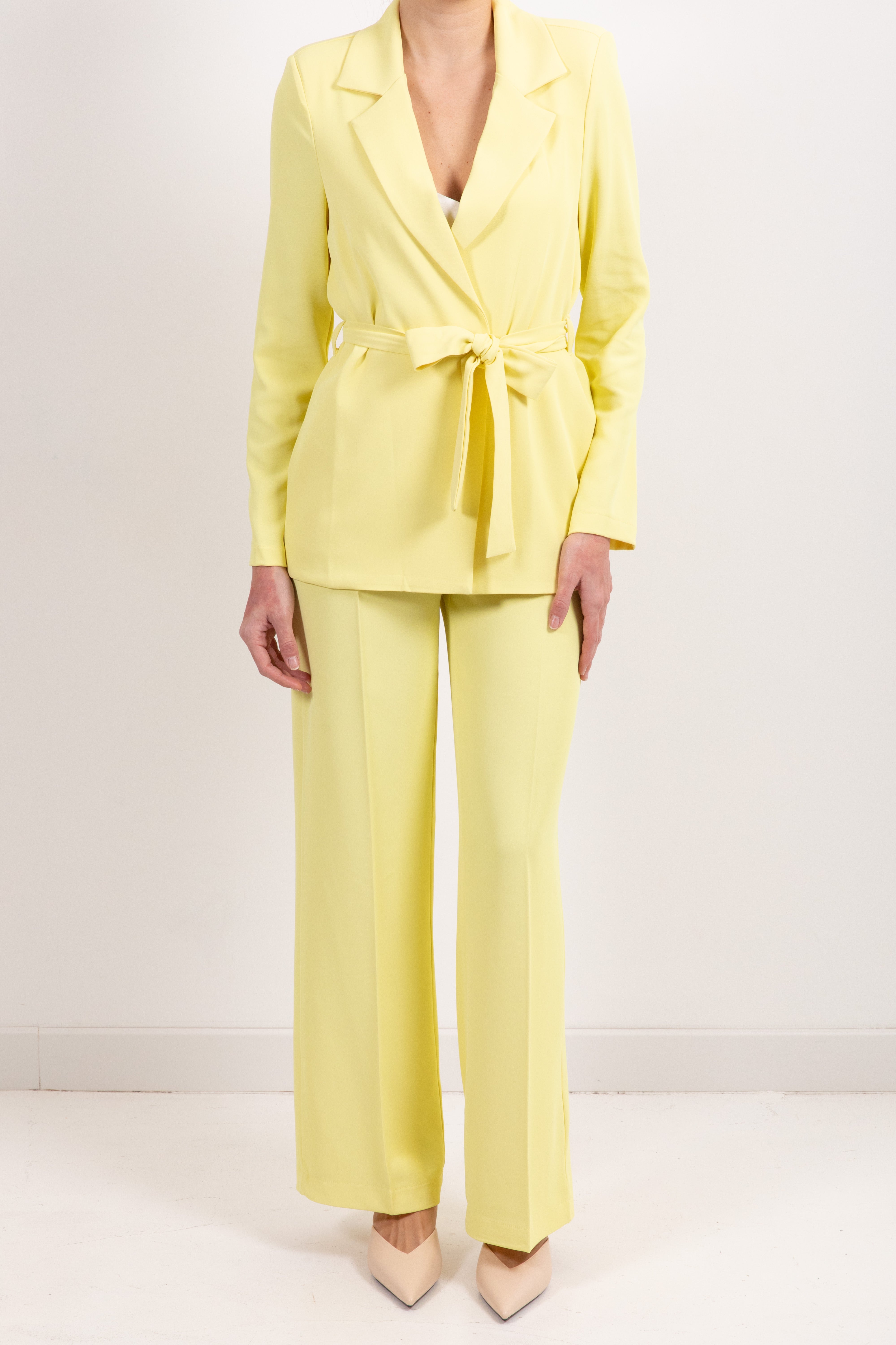 Tailleur fluido giacca con fusciacca e pantalone gamba dritta Susy Mix
