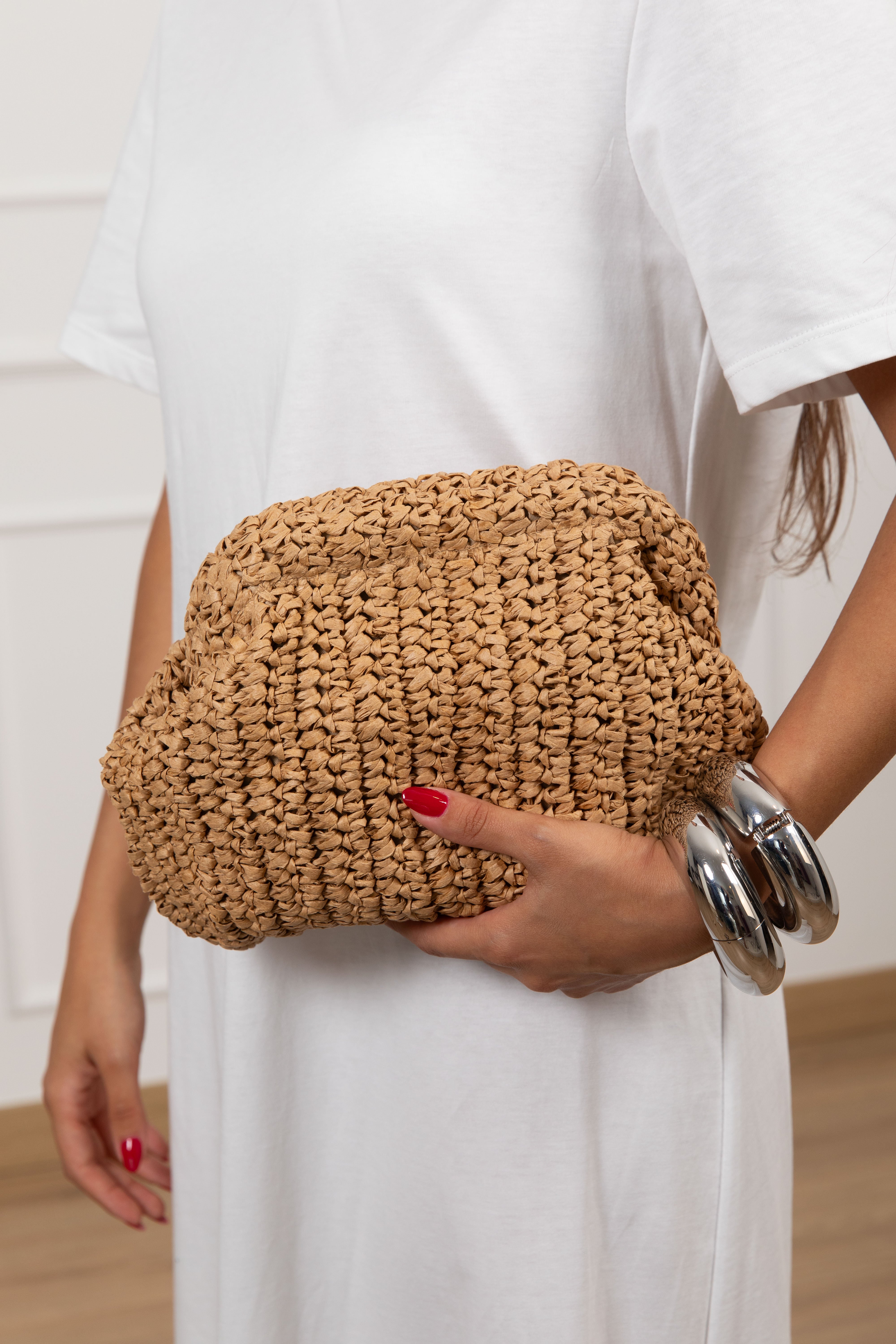 Handbag in raffia