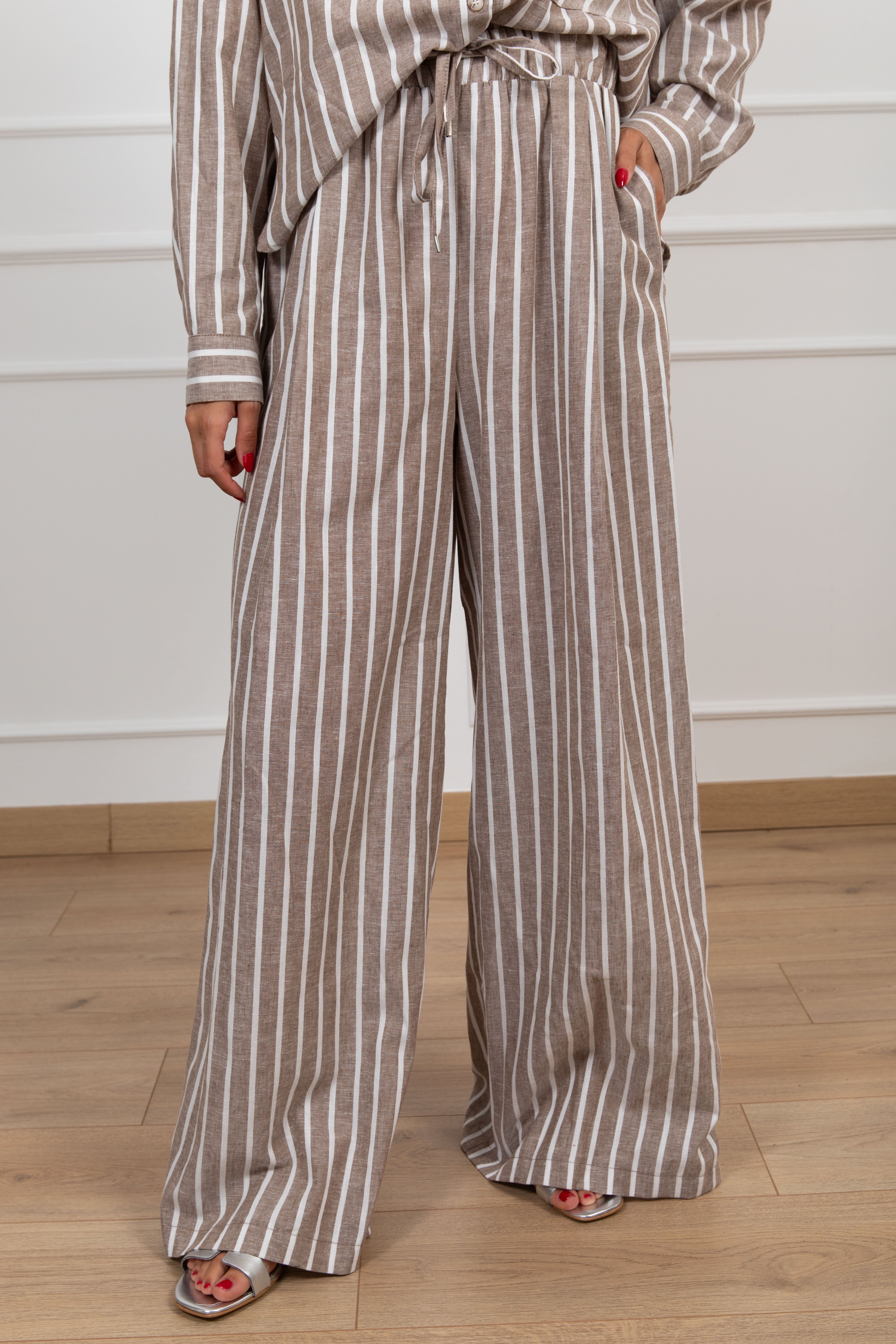 Pantalone bacchettato con gamba larga Motel
